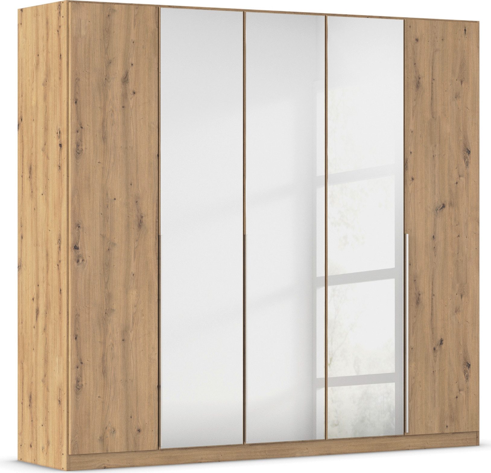 OTTO home Drehtürenschrank Kleiderschrank Schrank Garderobe AGORDO mit Dekor- oder Hochglanzfront (in zwei Griff-Farben, Breiten 91-405 cm) durchdachte Innenausstattung, in 8 Breiten und 2 Höhen MADE IN GERMANY