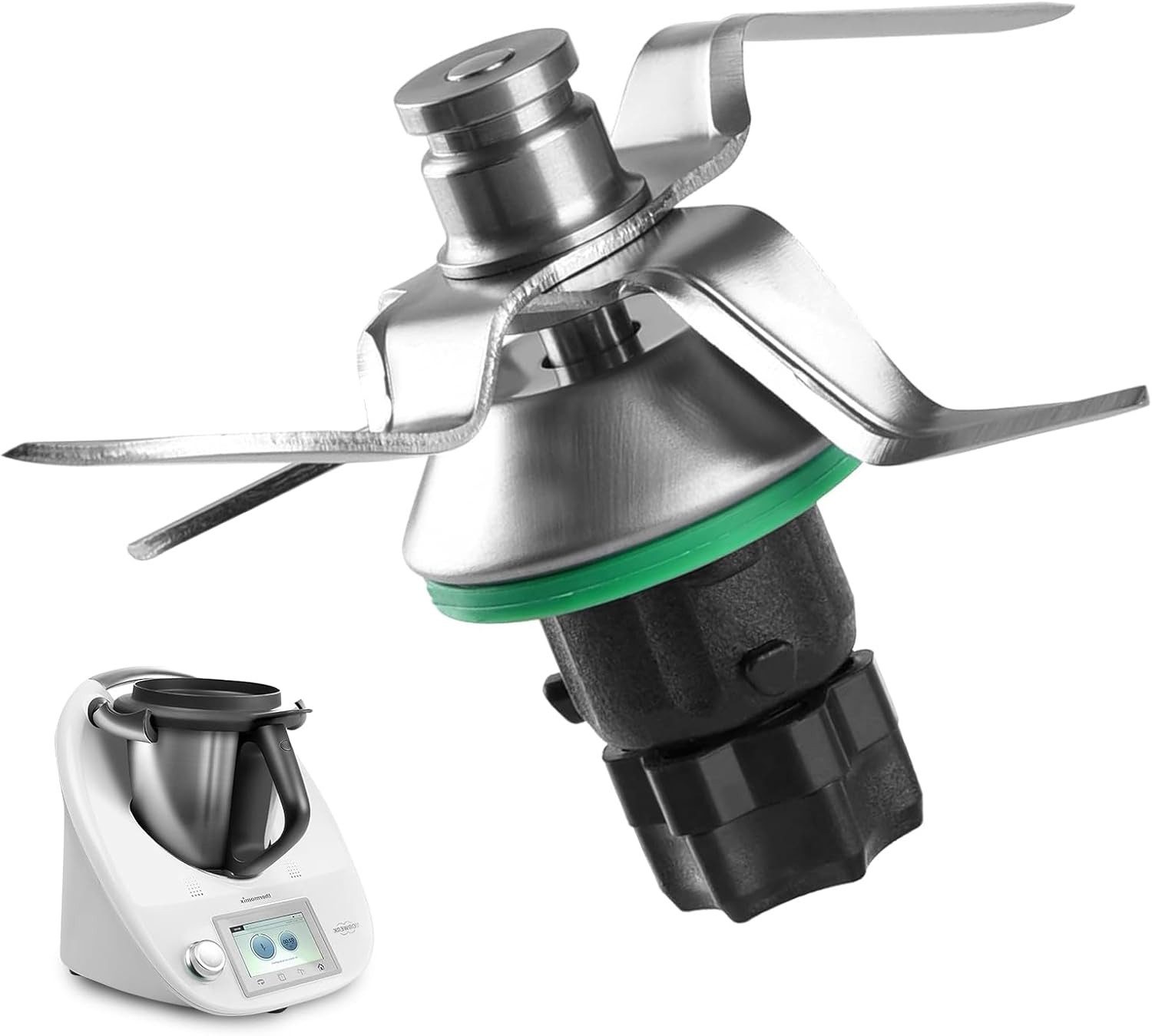 KINSI Flügelmesser Mixmesser für Thermomix TM5/TM6, Küchenmaschinen Ersatzzubehör, Ersatzzubehör für Küchenmaschine, mit 4 Klingen und …