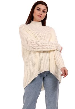 YC Fashion & Style Longpullover Oversized Pullover Grobstrick Vokuhila Sweater One Size (1-tlg) casual