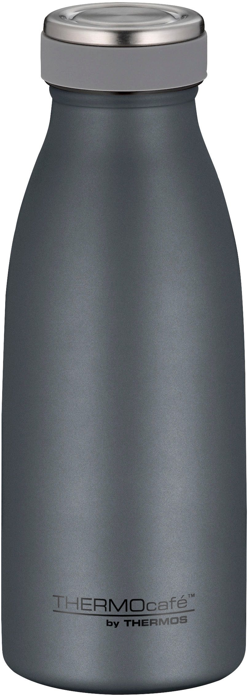 THERMOcafé Isolierflasche TC BOTTLE, aus doppelwandigem Edelstahl, spülmaschinenfest, gummierter Drehverschluss, absolut dicht bei Kohlensäure