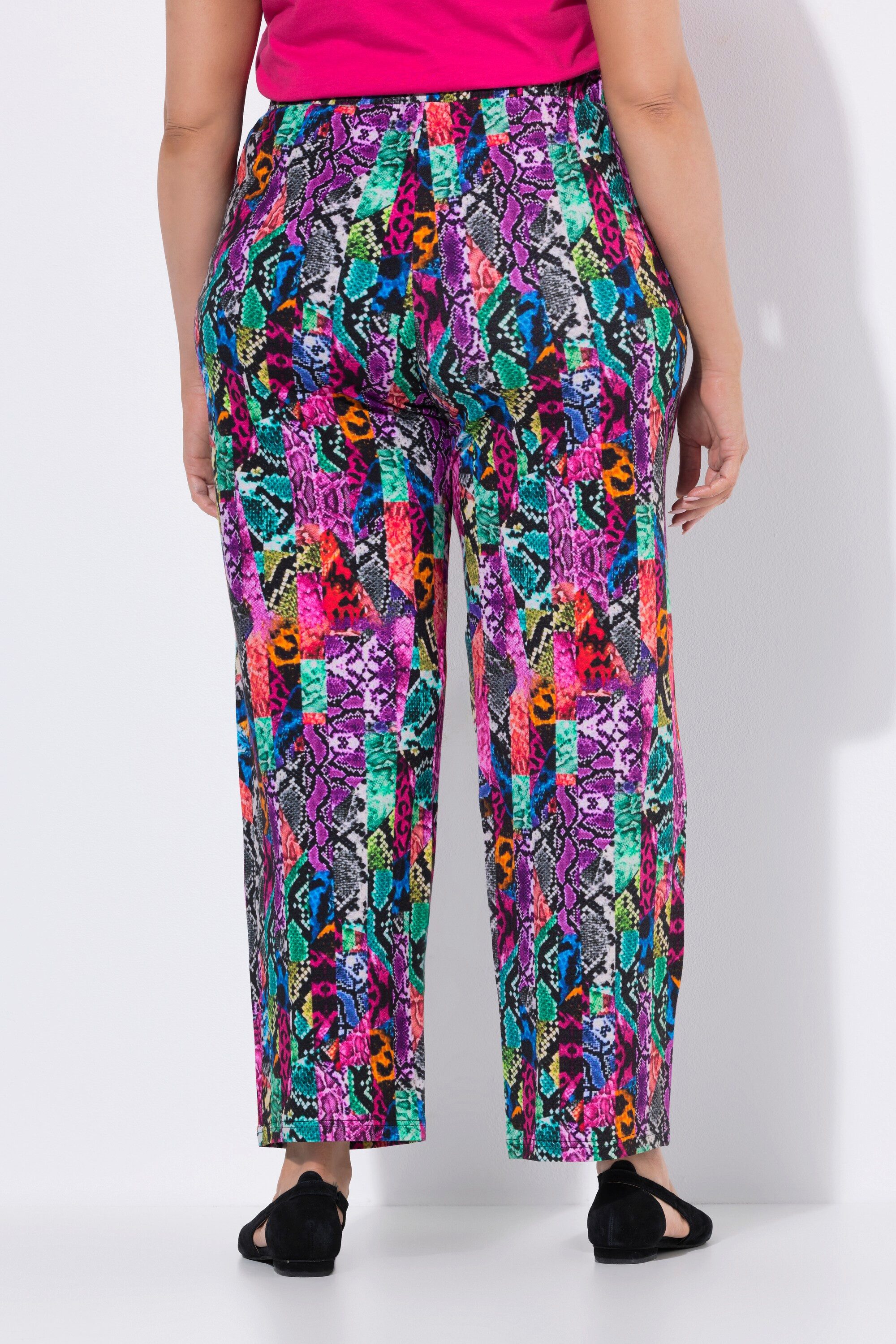 Ulla Popken Schlupfhose Jerseyhose Schlangenmuster gerades Bein