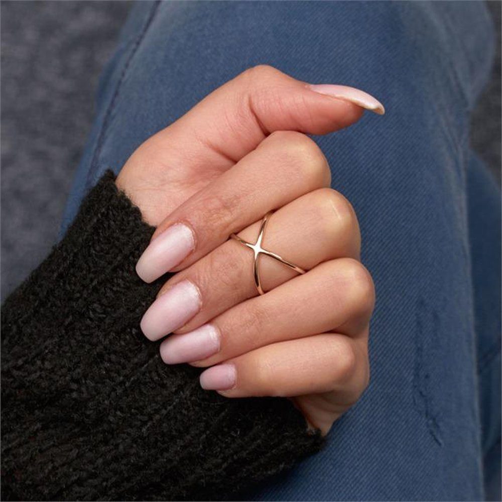 lanii Silberring lanii Filigraner X-Ring roségold 925er Silber günstig online kaufen