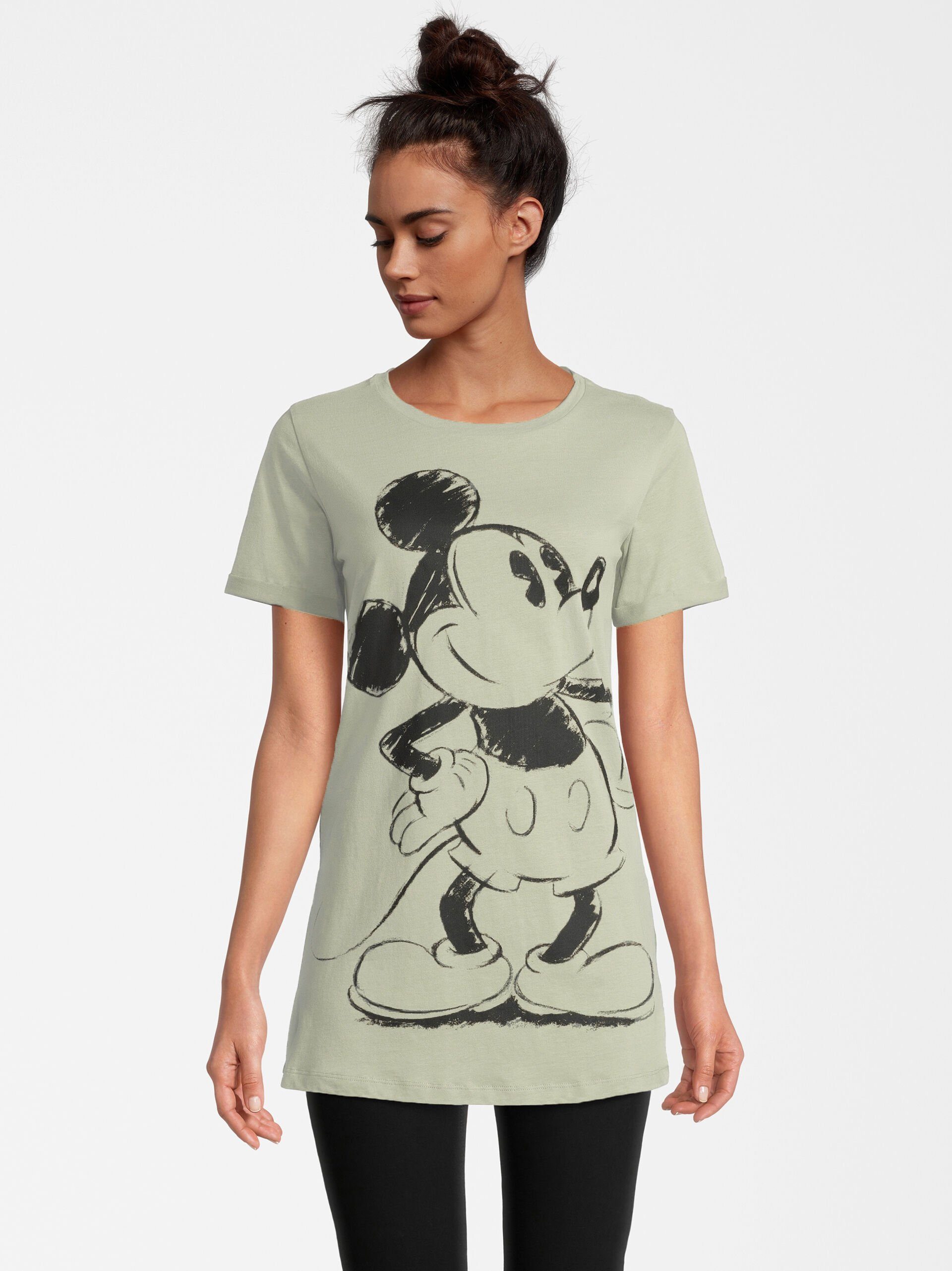 COURSE Longshirt salbeigrün Mickey Mouse