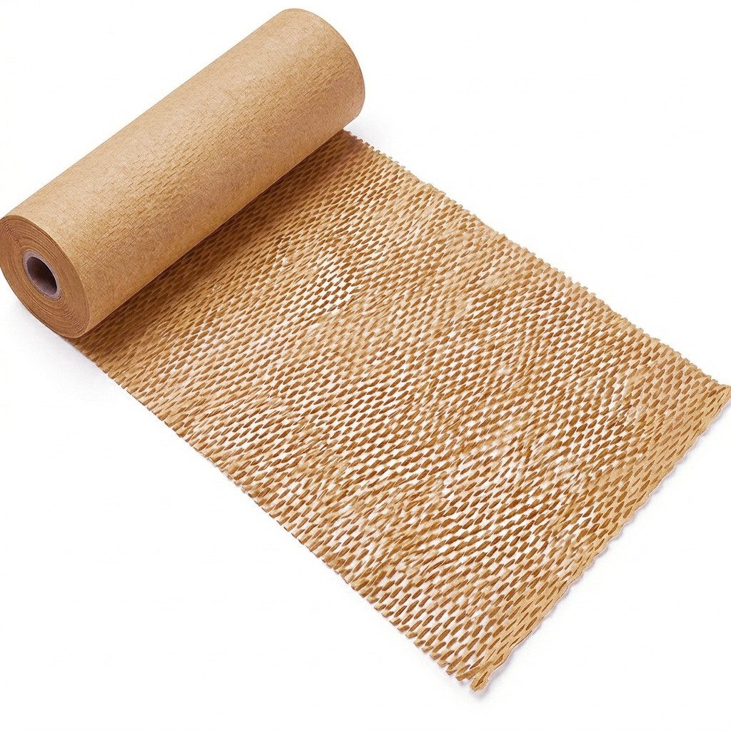 Creativery Packpapier, Wabenpapier 50cm x 25m Rolle für Verpackung & Polsterung Natur