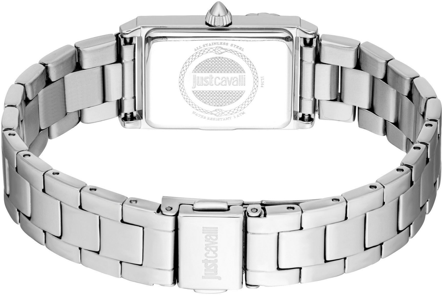 Just Cavalli Time Quarzuhr Dolcezza JC1L364M0045, Armbanduhr, Damenuhr, Edelstahlarmband, analog, Kristallsteine