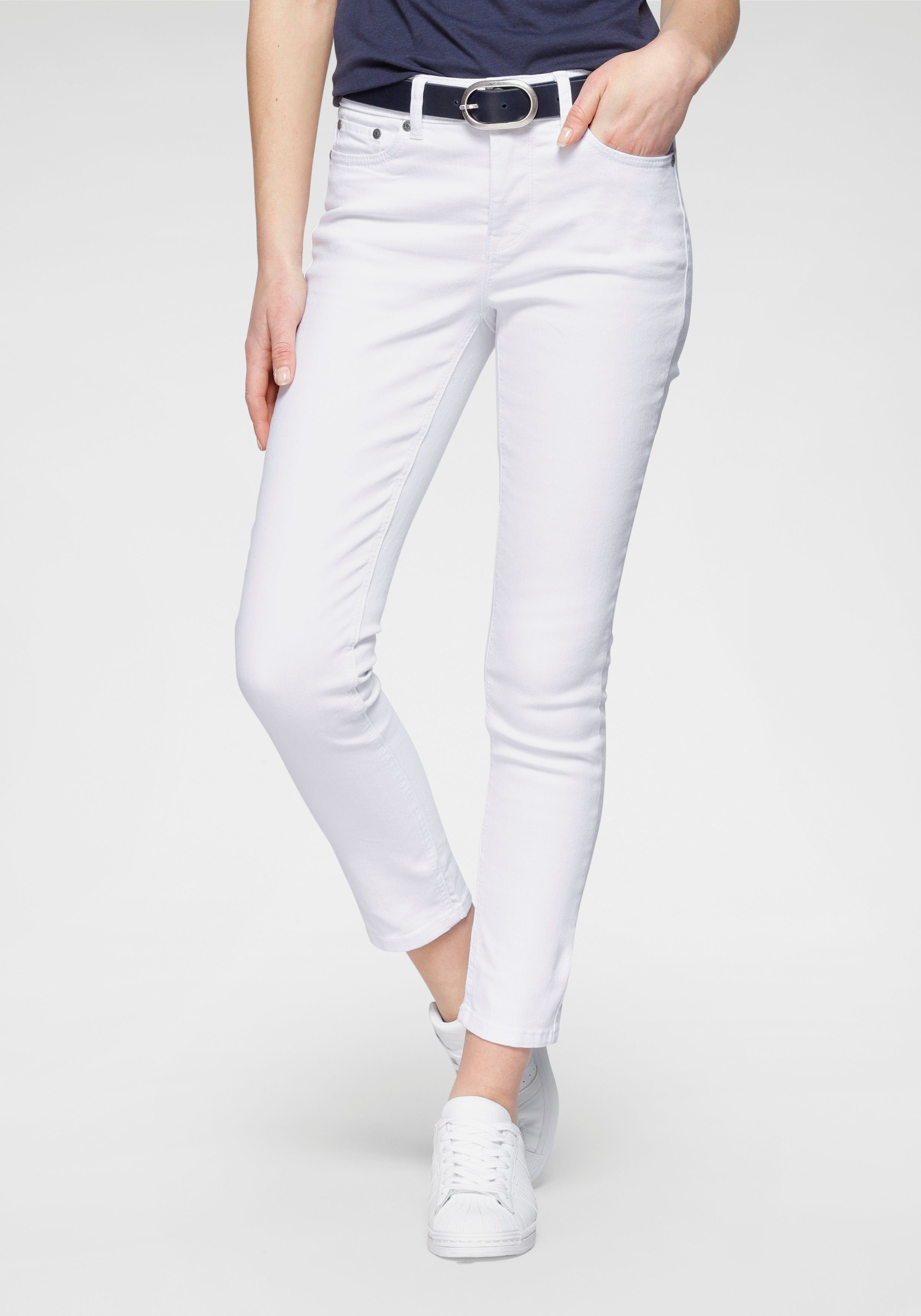 Arizona 7/8-Jeans Shaping High Waist white