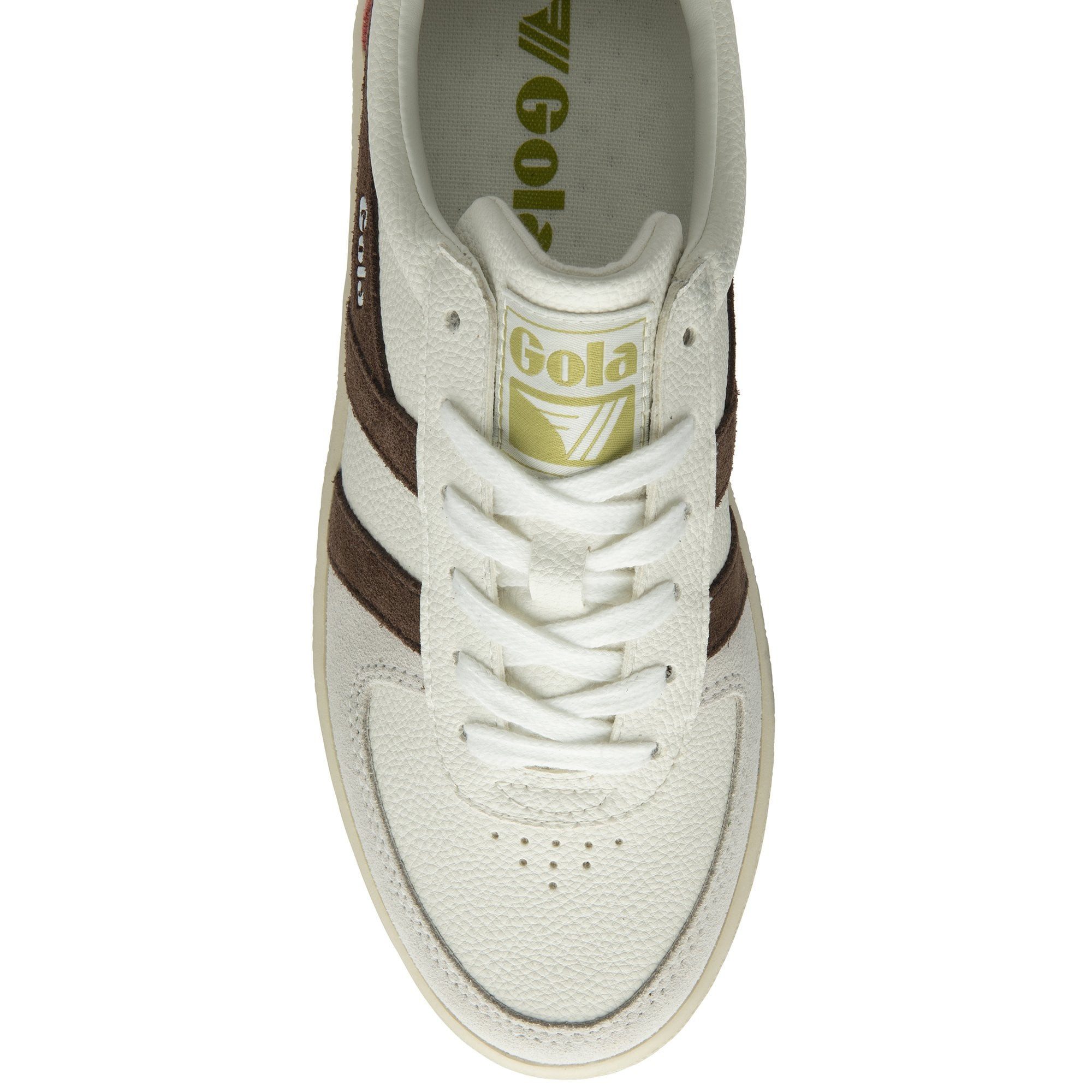 Gola Grandslam Trident weiss/dunkelbraun/moosgrün Damen Sneaker – Bild 5 von 5