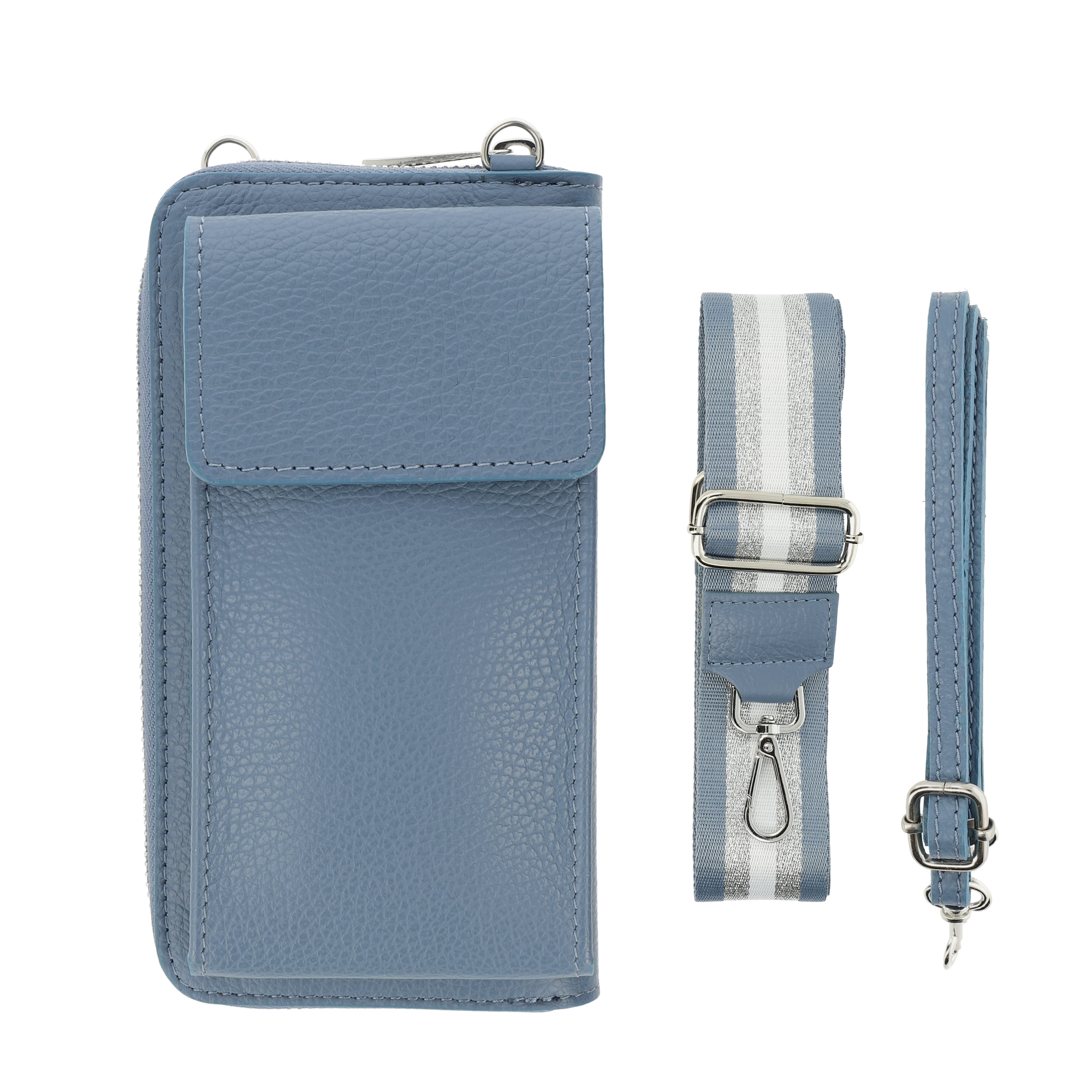 Handytasche mit Geldbörse zum Umhängen, Handytasche Leder mit Portemonnaie