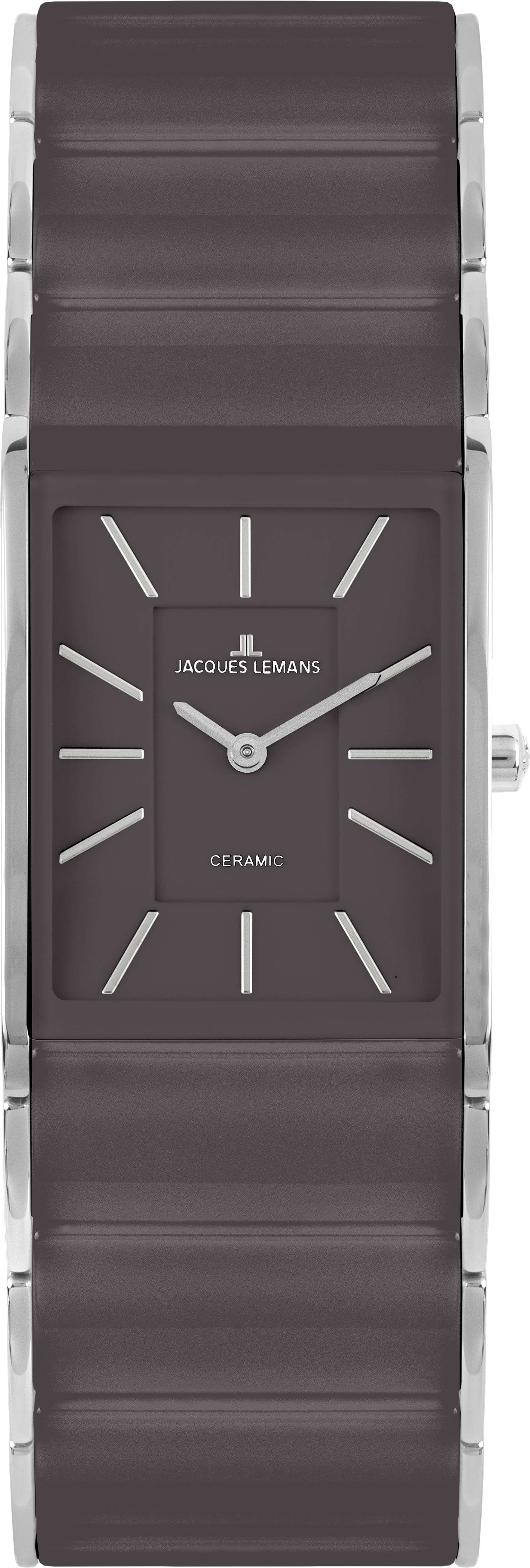 Jacques Lemans Quarzuhr Dublin 1-2214F, Armbanduhr, Damenuhr, Keramik, analog