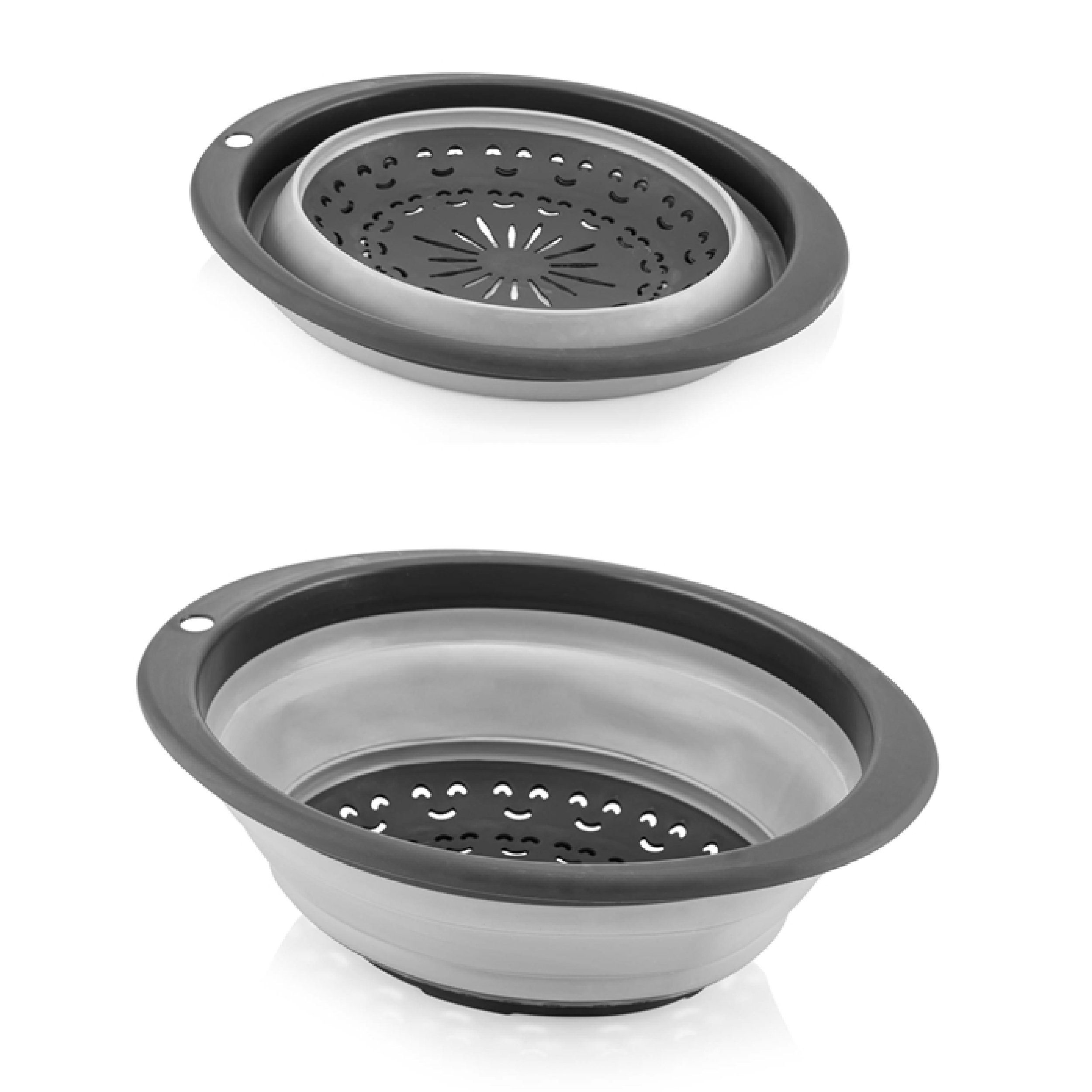 JEEL Küchensieb Sieb, Ellipse, (1-St), BPA Frei, geruchfrei, zum Waschen Obst und Gemüse