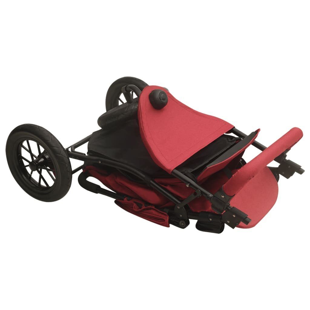 Kinder-Buggy | vidaXL Rot Rot Rot Kinderwagen Stahl
