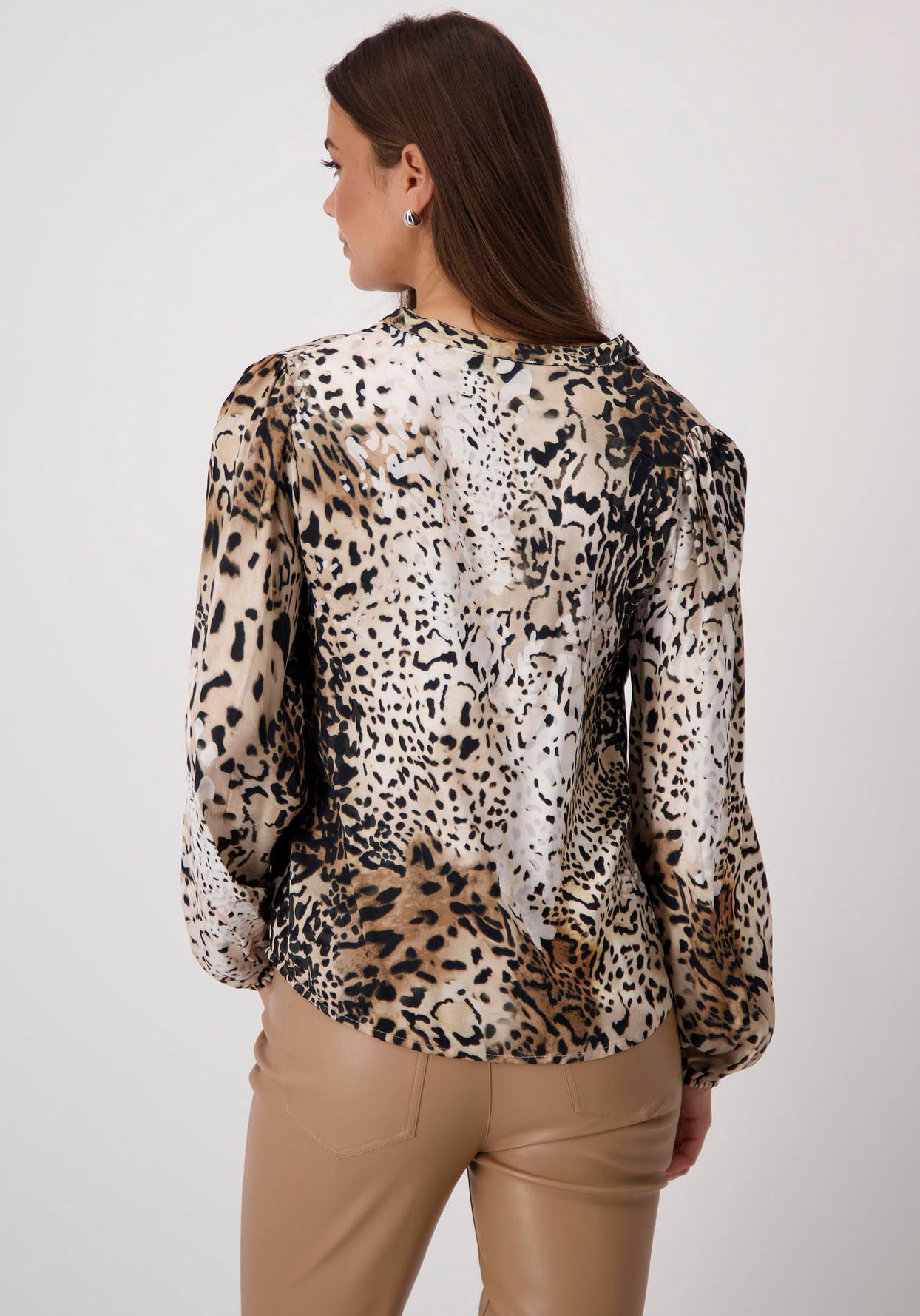 Monari Schlupfbluse mit allover Animalprint günstig online kaufen