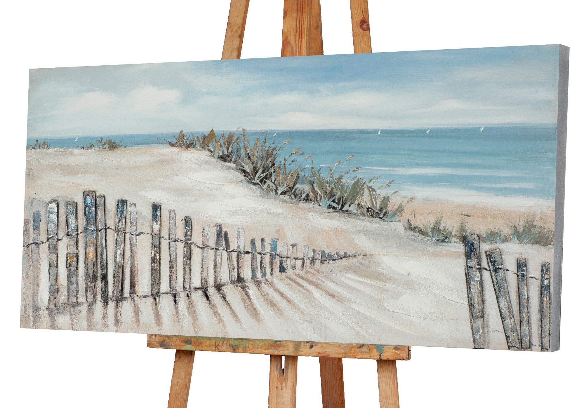 ArtUniverse Gemälde Spaziergang zum Strand 70 x 140 cm, Naturmotiv