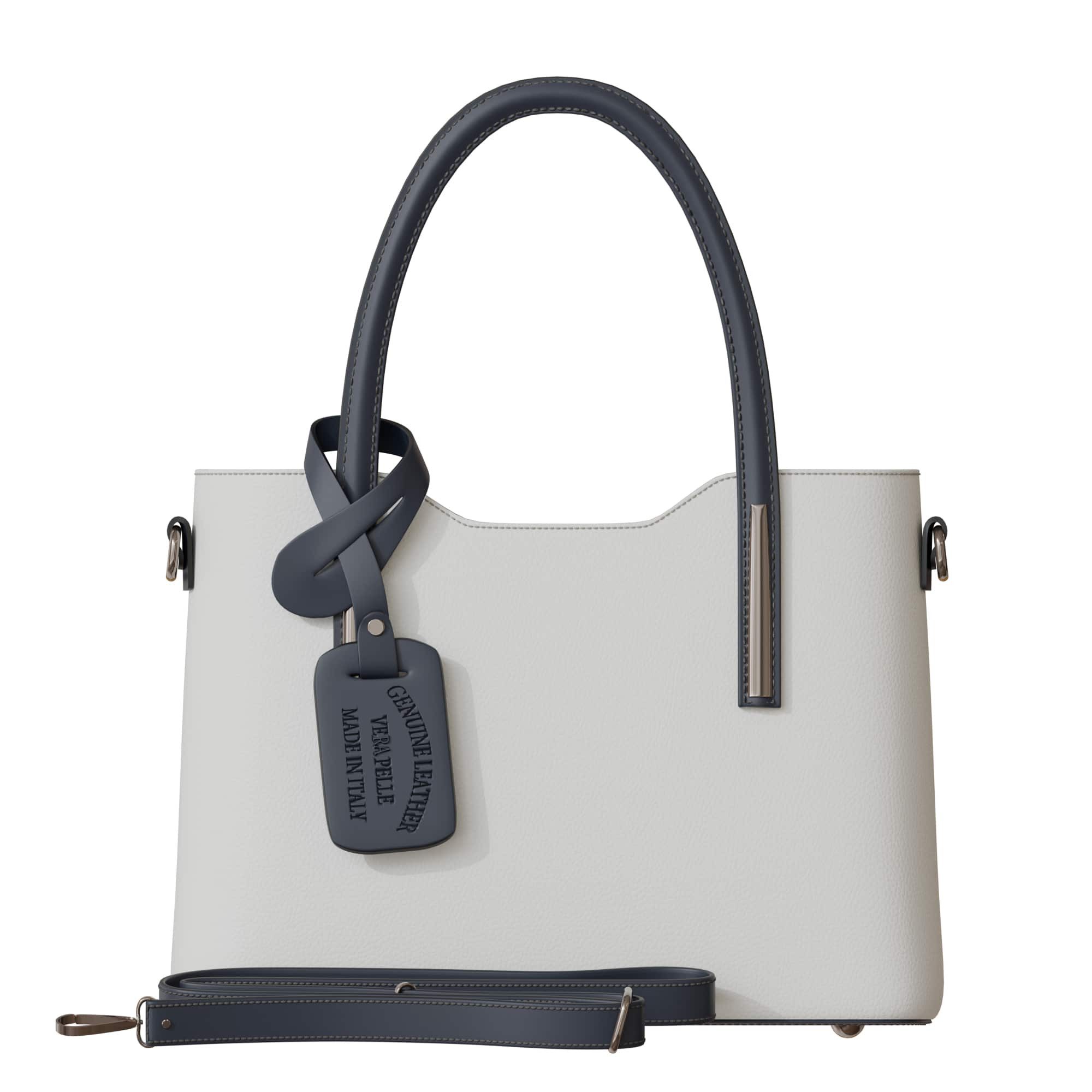 Henkeltasche Damen Hand Umhänge Henkel Tasche Feinstes Echt Leder 30637
