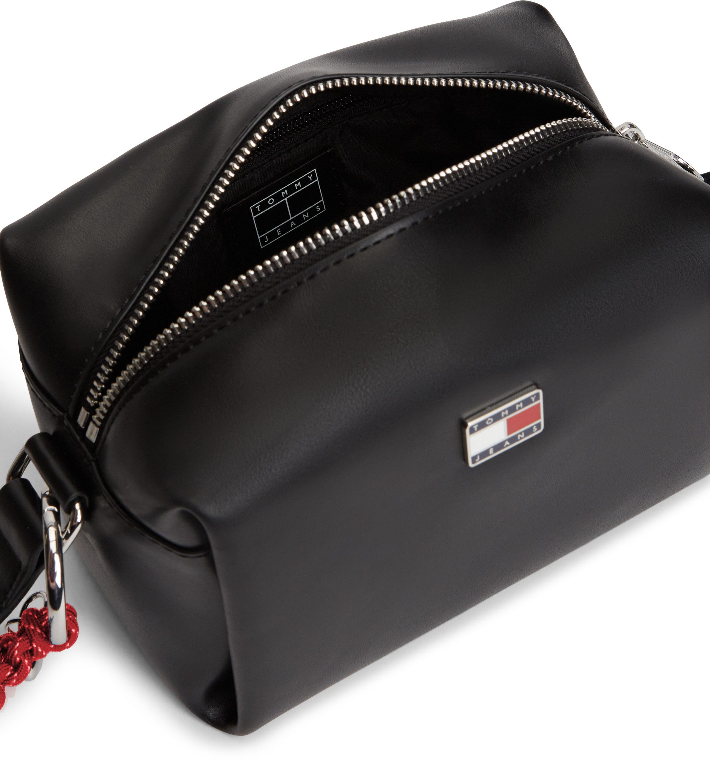 Tommy Jeans Mini Bag TJW CITY CHARM CAMERA BAG, Damen Umhängetasche, Mini-Bag, Cross-Body Bag mit Kordelanhänger