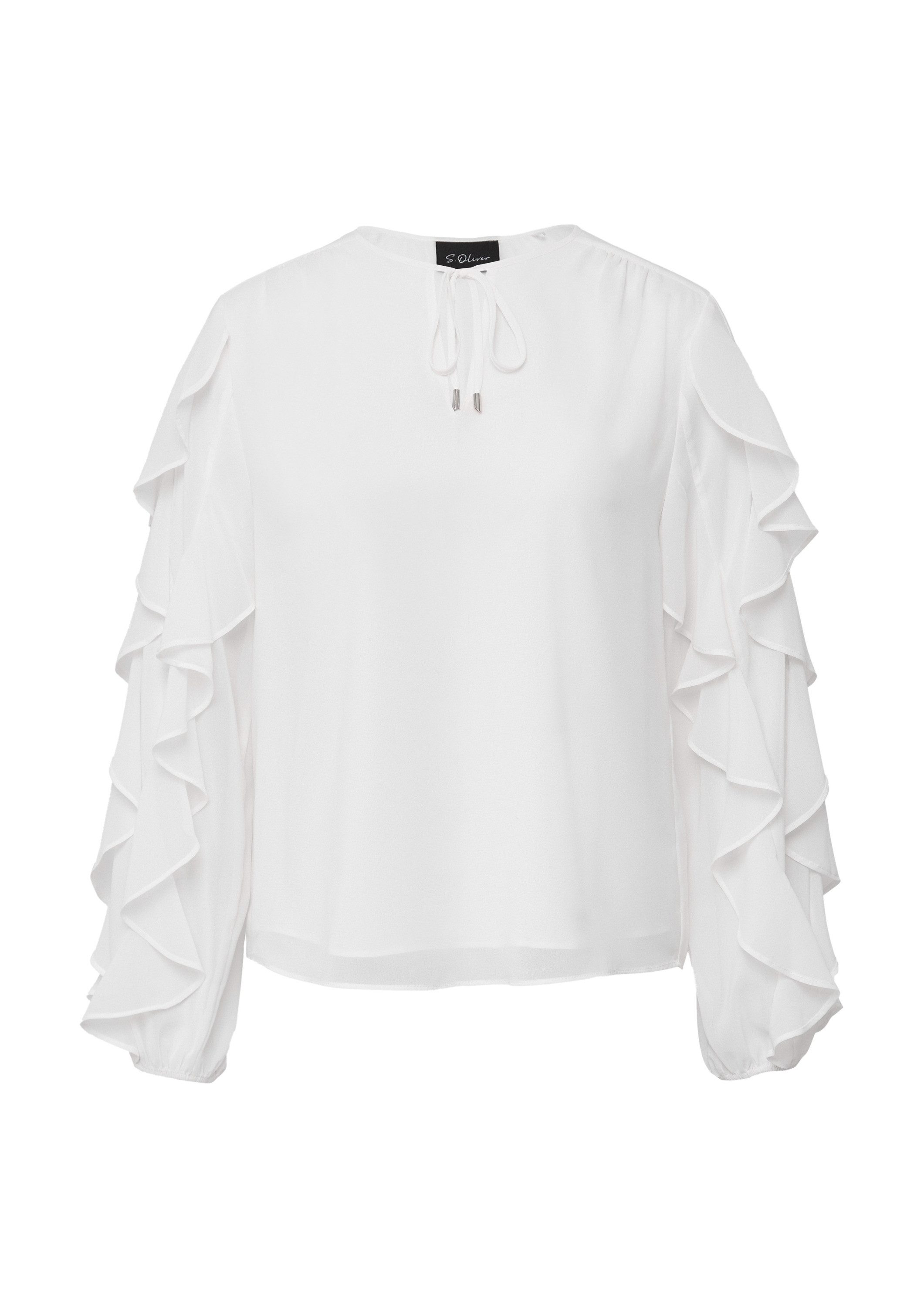 s.Oliver Langarmbluse Bluse Leichte Chiffonbluse mit günstig online kaufen