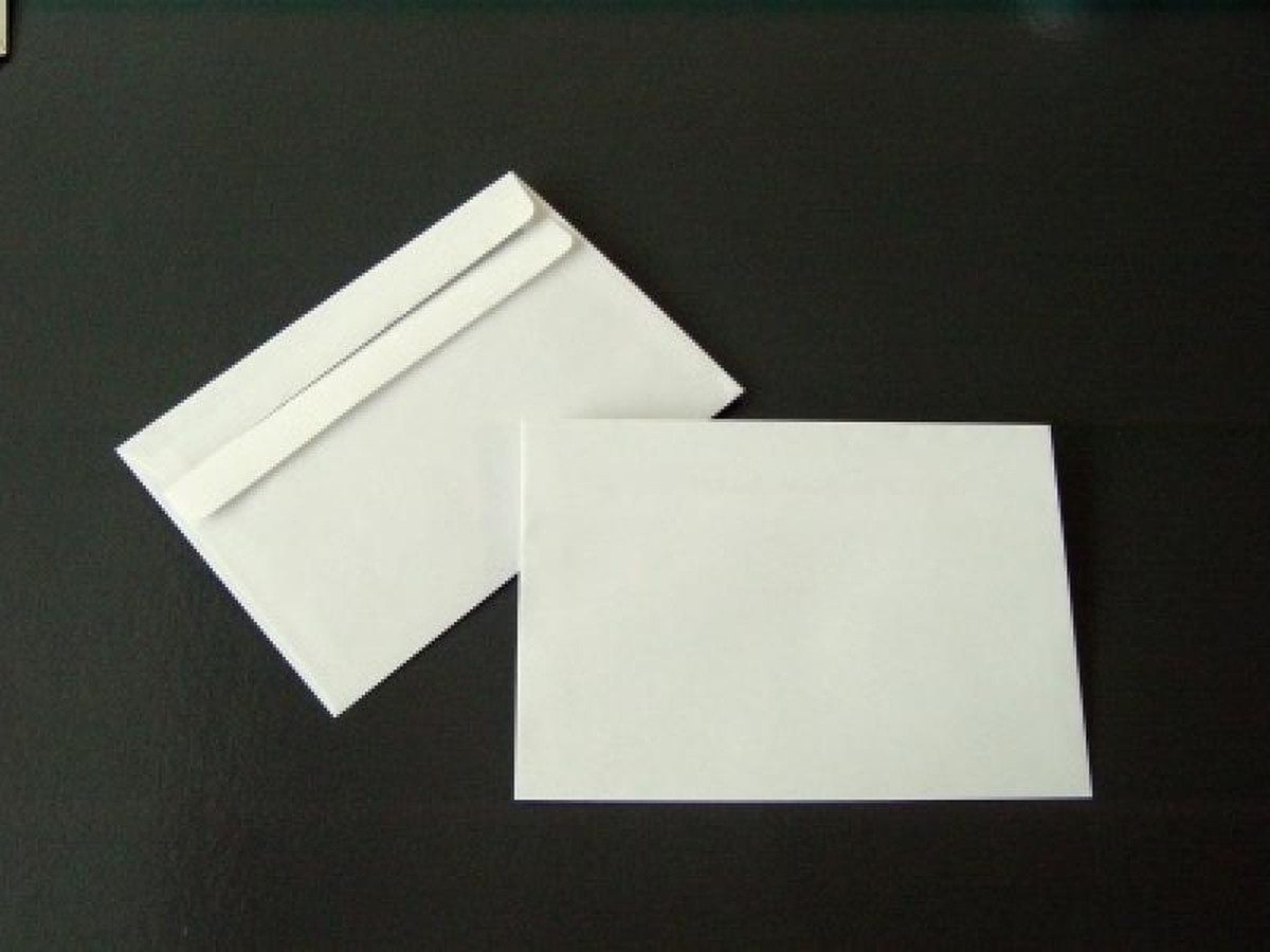 Blanke Briefhüllen Briefumschlag Briefumschläge 125x176mm (DIN B6) 75g/qm selbstklebend VE=1000 Stück .