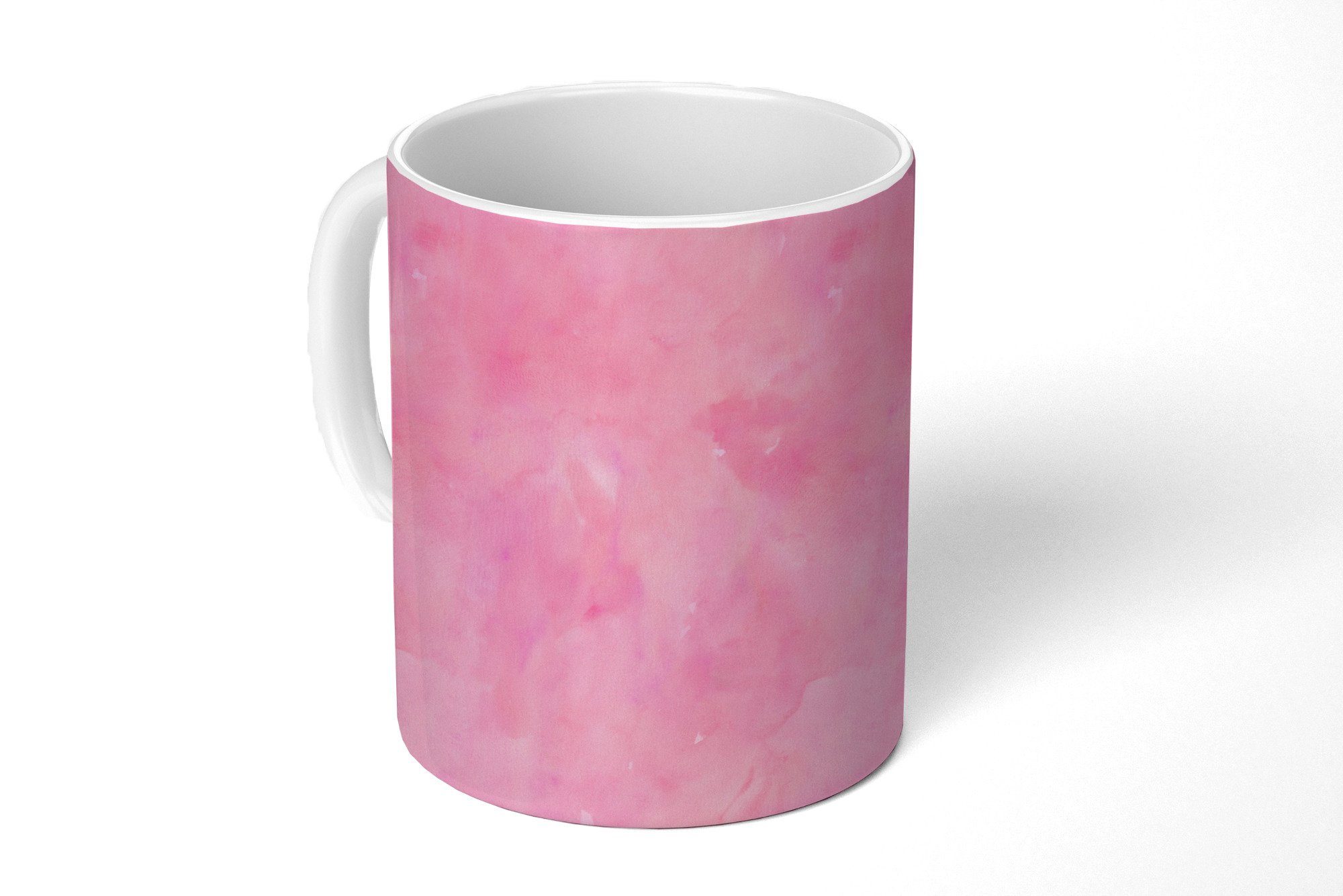 MuchoWow Tasse Aquarell - Muster - Rosa - Farbe, Keramik, Kaffeetassen, Teetasse, Becher, Teetasse, Geschenk