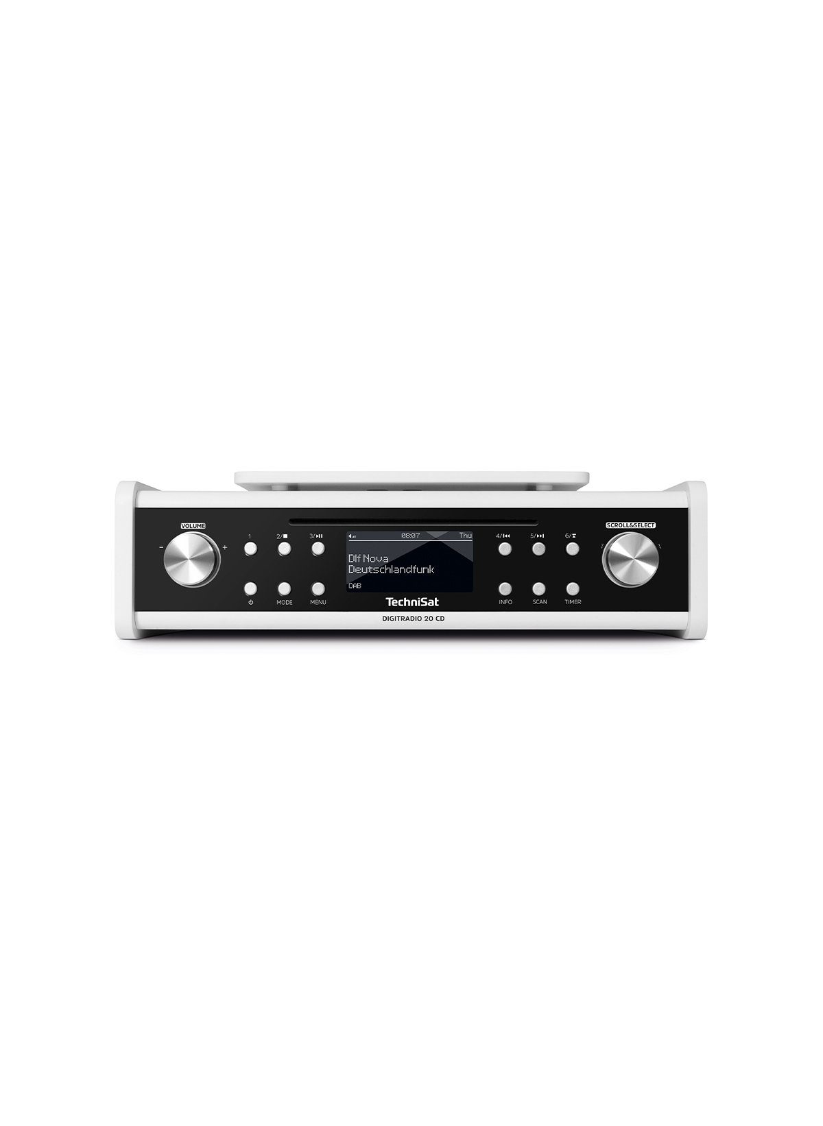 TechniSat DIGITRADIO 20 CD DAB+ UKW Unterbau- Küchenradio Laufwerk OLED MP3  AUX Digitalradio (DAB)