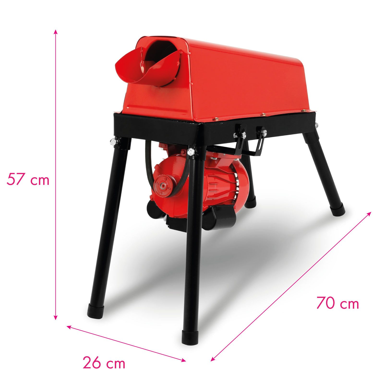 EBERTH Getreidemühle 550W Elektromotor Durchsatzmenge 180 kg/h, Mais Entkörnungsmaschine Elektrisch, mit Untergestell