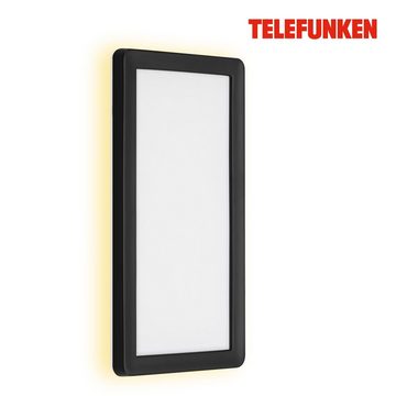 Telefunken LED Außen-Wandleuchte 313605TF, 0, LED fest verbaut, Neutralweiß, Wand Außenleuchte IP44 4000K 16W Backlight 28x15cm