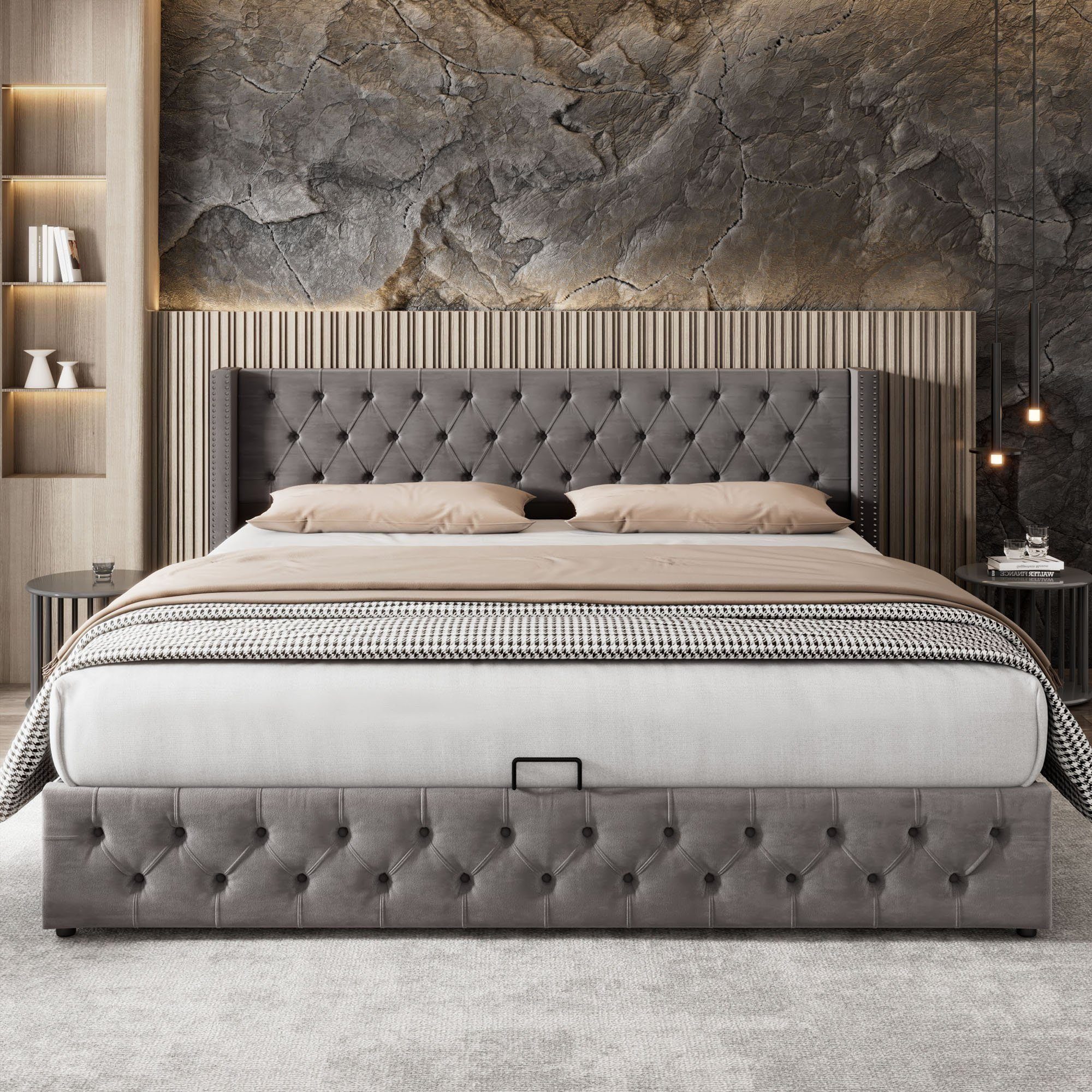 REDOM Polsterbett Doppelbett Bett Stauraumbett Jugendbett günstig online kaufen