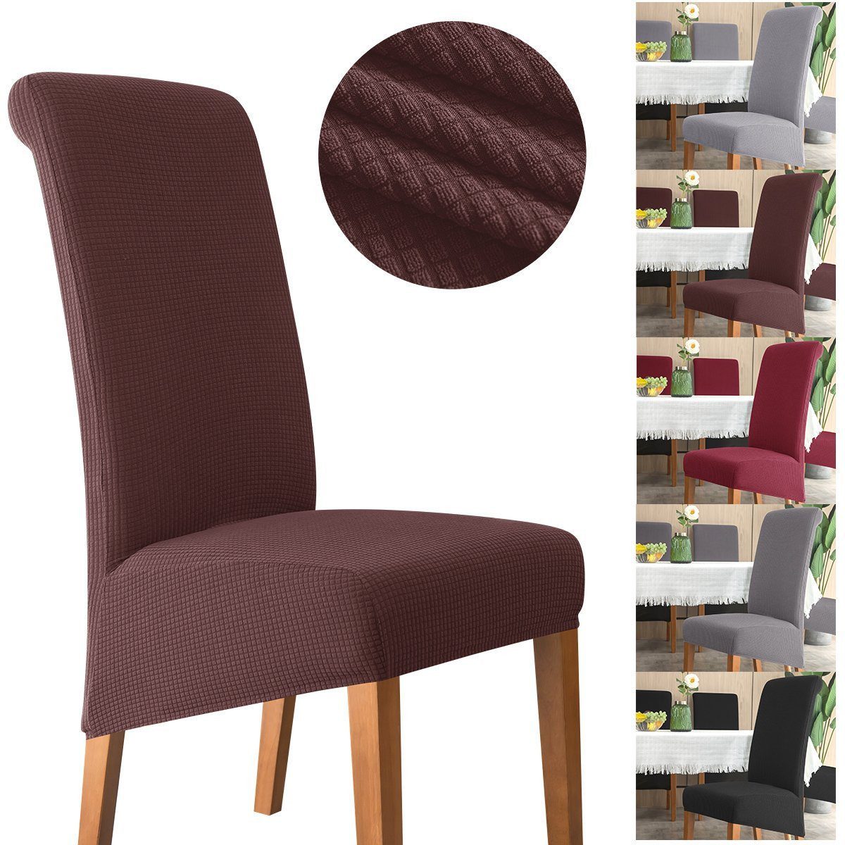 Simloveve Stuhlhusse Stretch Stuhlhussen, Universelle Passform Stuhlbezüge günstig online kaufen