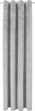 Gardine Velvet-Leonique, Leonique, Ösen (1 St), blickdicht, Samt, blickdicht, monochrom, inkl. Raffhalter, verschiedene Größen