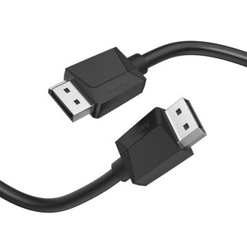 Hama DisplayPort-Kabel mit schlanken Display-Port Stecker, 21,6 Gbit/s Audio- & Video-Kabel, DisplayPort, DisplayPort (300 cm), doppelt geschirmt, Max. Auflösung 4K 4096 x 2160 Bildpunkte, 3 Meter