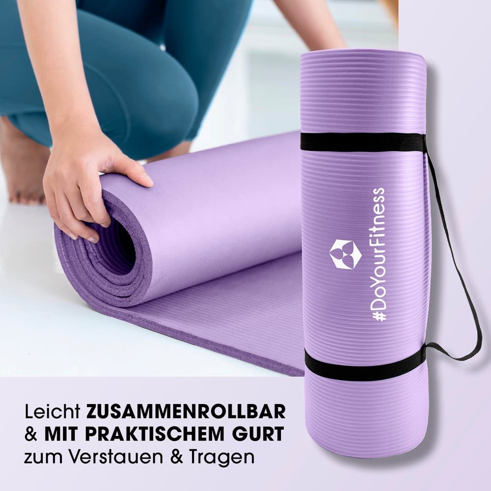 #DoYourFitness Yogamatte rutschfest, Für Einsteiger und Fortgeschrittene, Gelenkschonende Gymnastikmatte, 183cm x 61cm [Indoor/Outdoor] – Bild 5 von 5