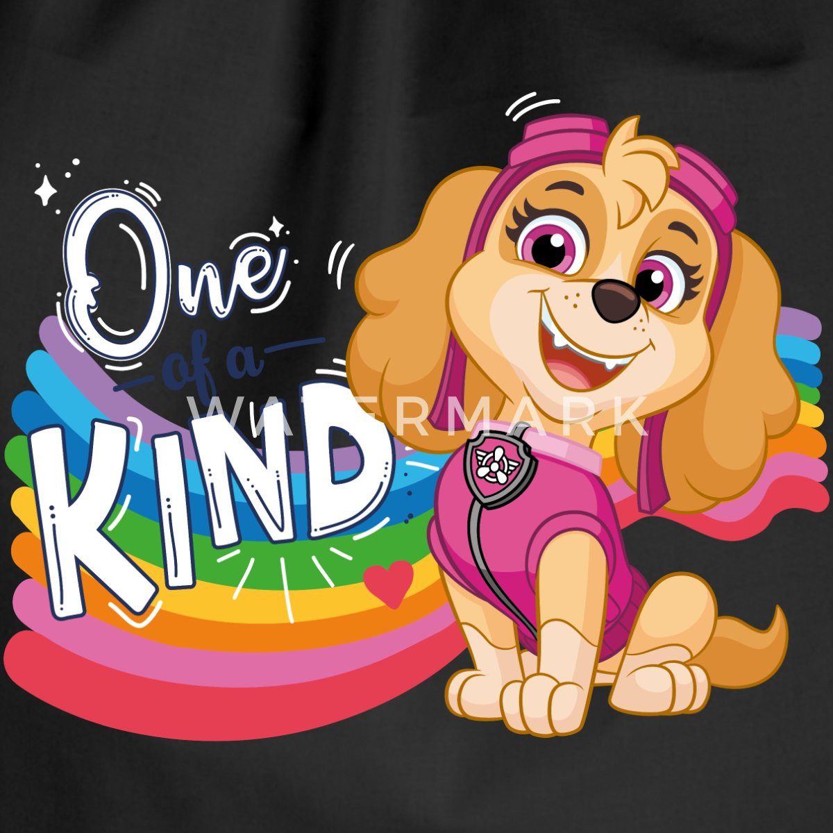 Spreadshirt Turnbeutel Paw Patrol Skye Regenbogen-Design Turnbeutel (1-tlg)