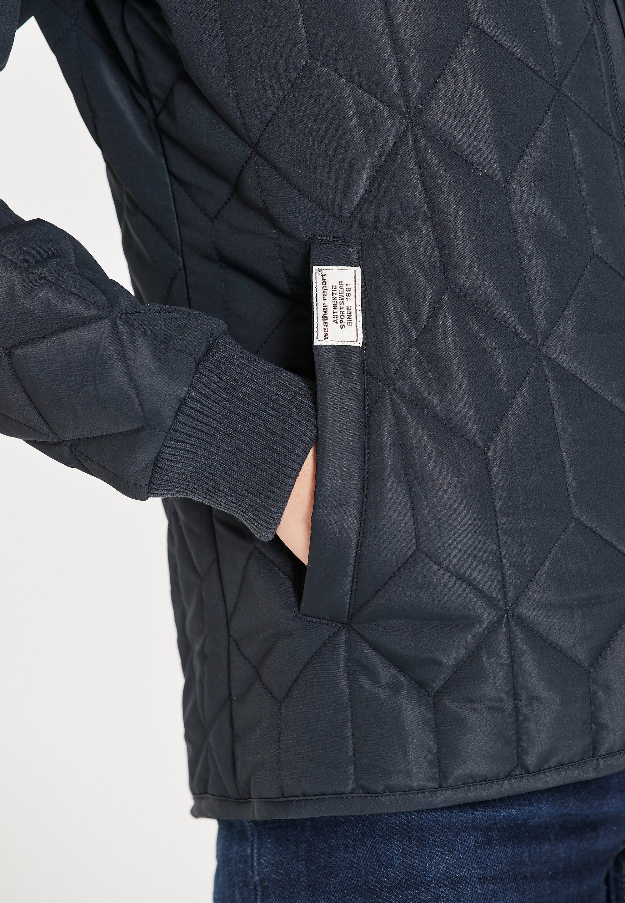 mit WEATHER Bündchen dunkelblau elastischen REPORT Piper Outdoorjacke