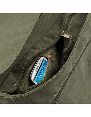 Quadra Messenger Bag Umhängetasche Schultertasche, Beschläge mit Antik-Messingeffekt