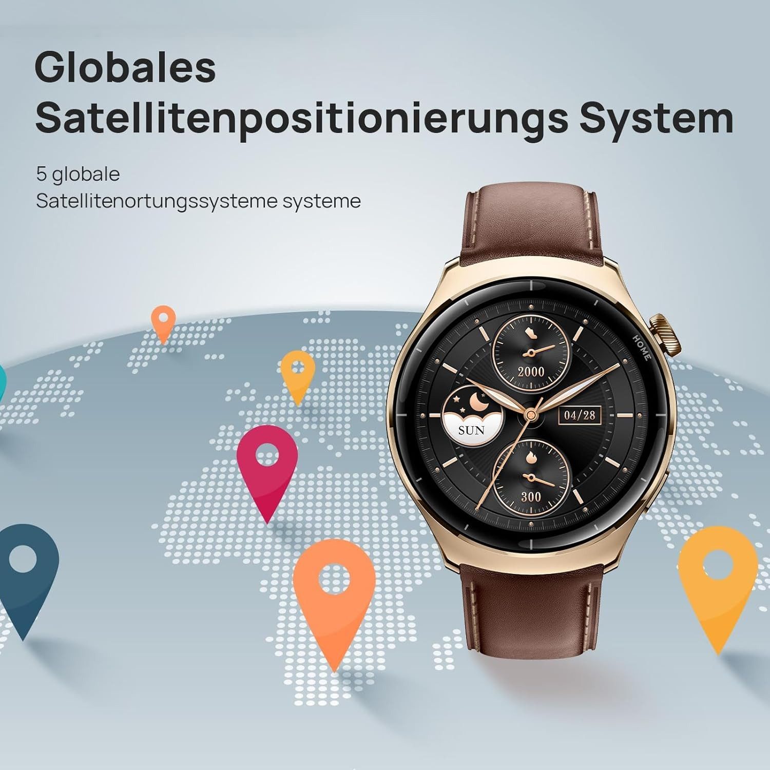 Mibro Lite3 Pro Smartwatch (3,3 cm, android ios), Smartwatch mit AMOLED Display GPS Fitnessfunktionen Bluetooth