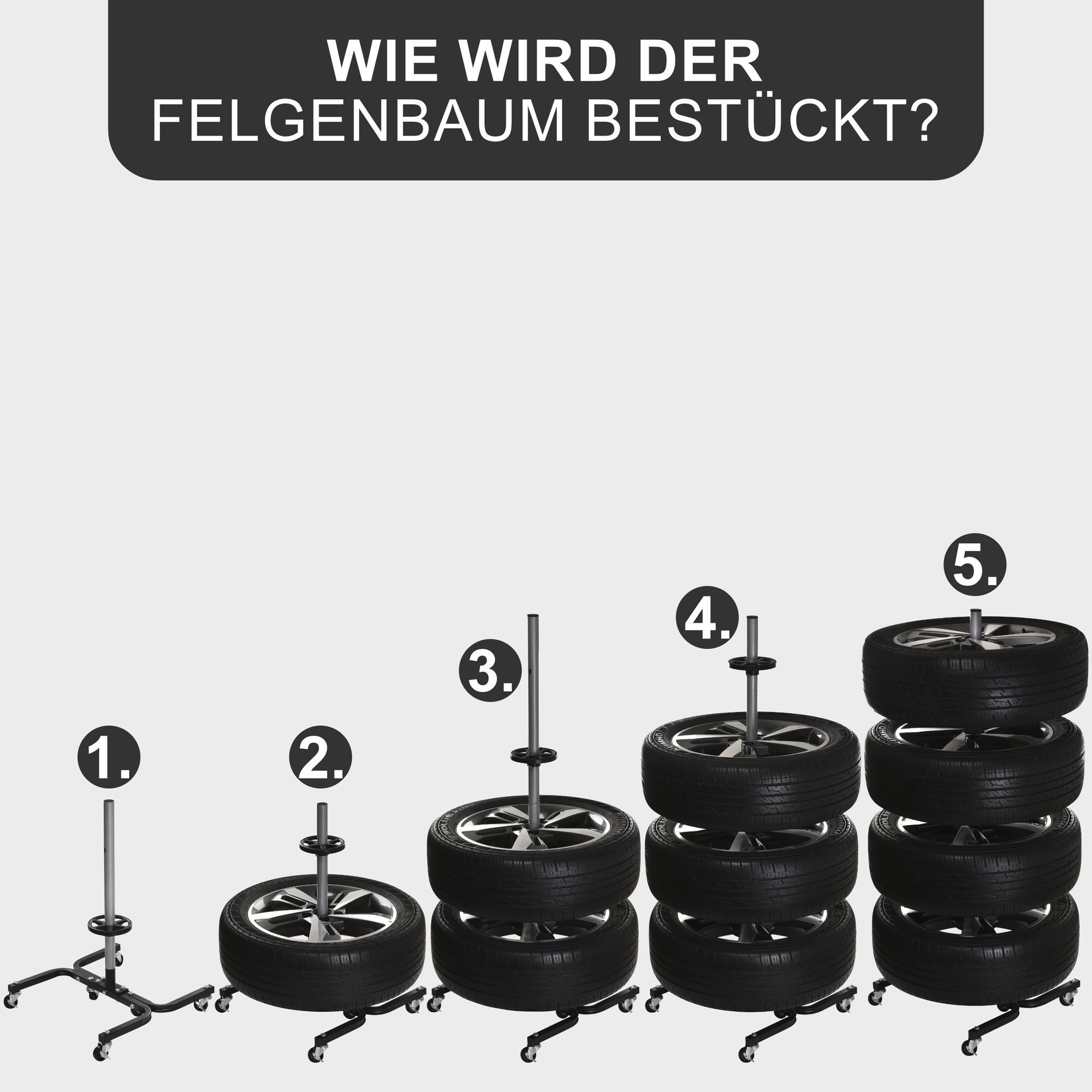 bonsport Rim Tree XL incl. 8-piece set of tire markers