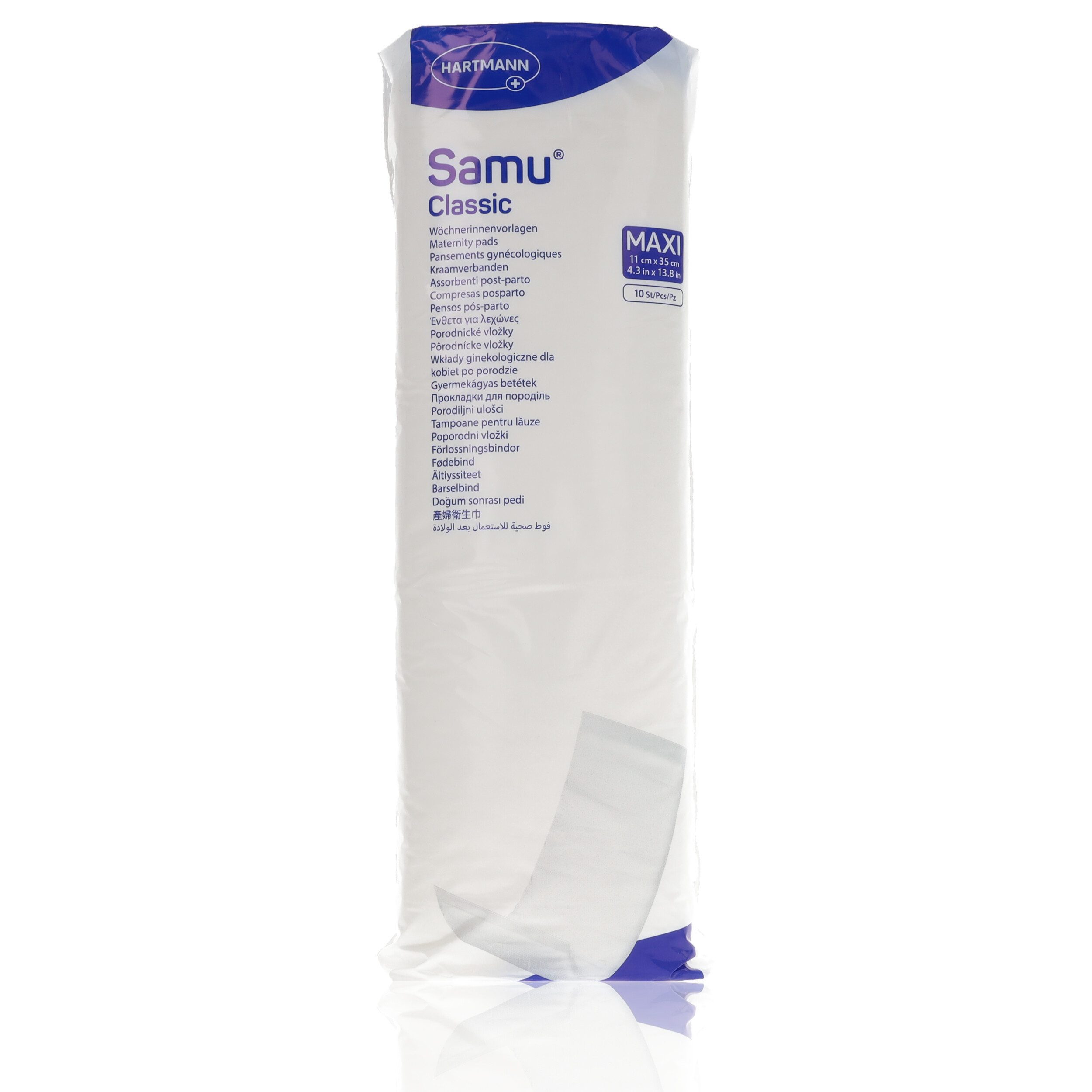 HARTMANN Slip-Einlage Samu Classic Maxi 10Stk, Maxi, 10-St., hygienische Vorlage in der Wöchnerinnen-Phase
