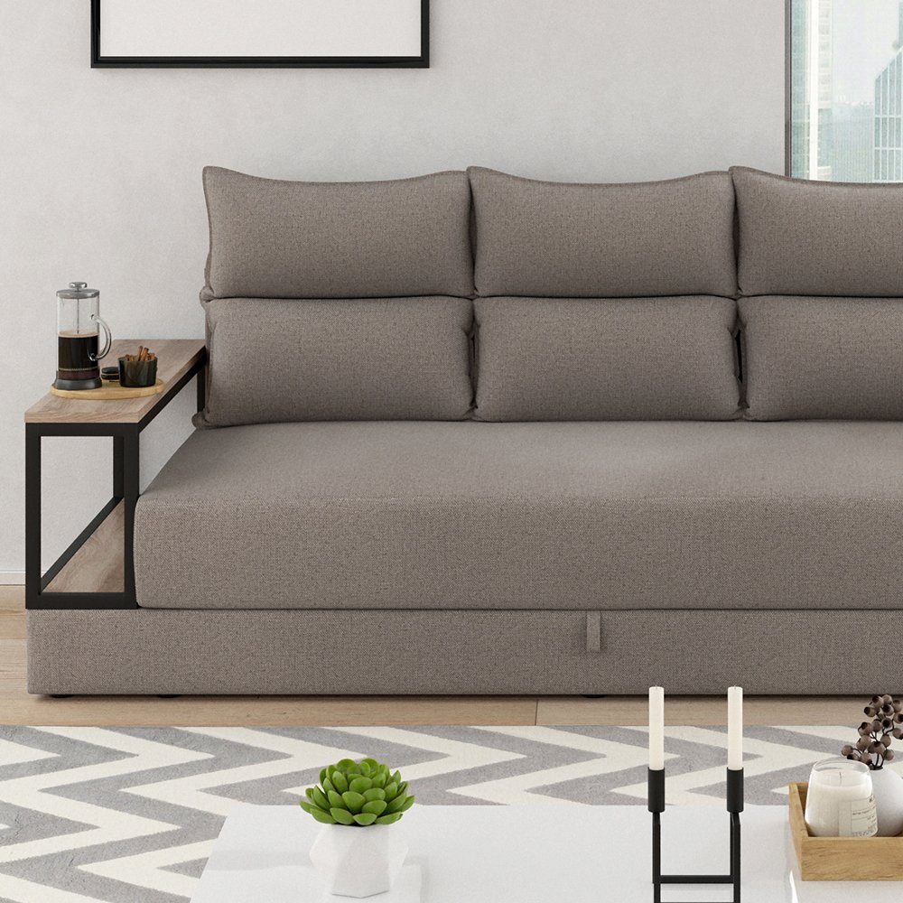 Bettkasten Schlafcouch Garret Schlaffunktion Boxspringsofa VitaliSpa® Schlafsofa