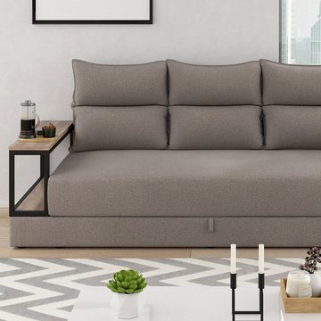 VitaliSpa® Schlafsofa Schlafcouch Boxspringsofa Garret Schlaffunktion Bettkasten