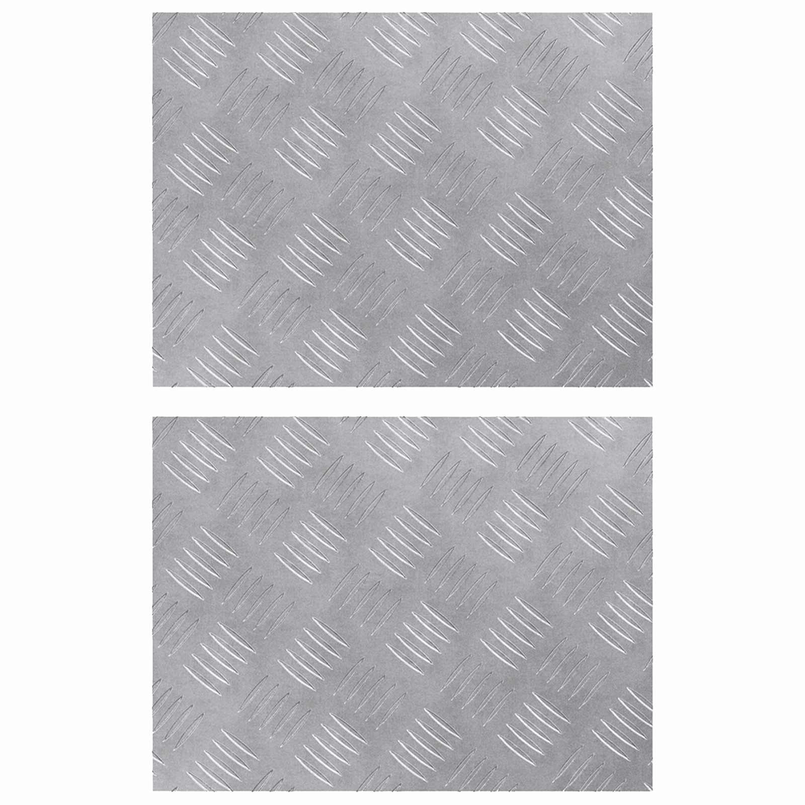 vidaXL Stufenmatte Treppe Tritt Rechtwinklig 2 pcs Silber 40 x 30 cm Aluminium, Rechtwinklig