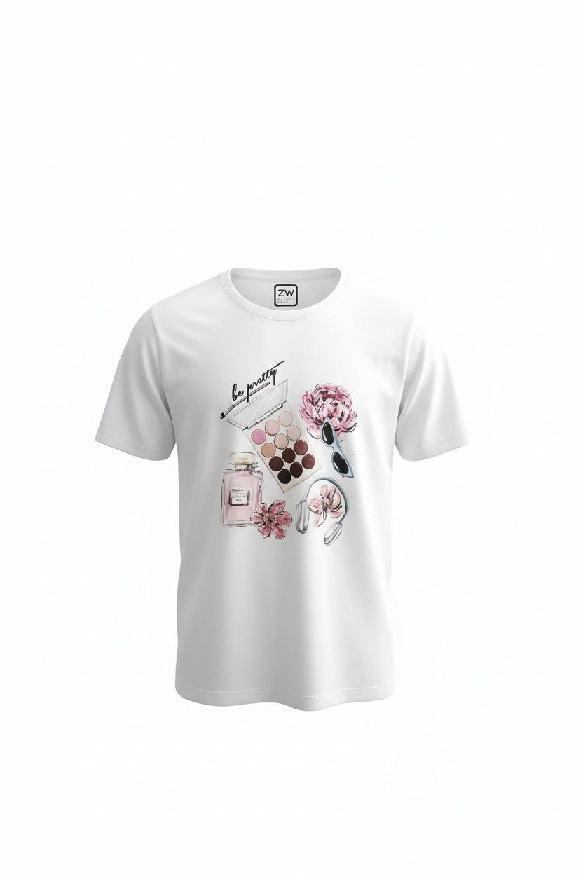 Zuckerwatte Print-Shirt Boyfriendstyle aus 100% Baumwolle günstig online kaufen