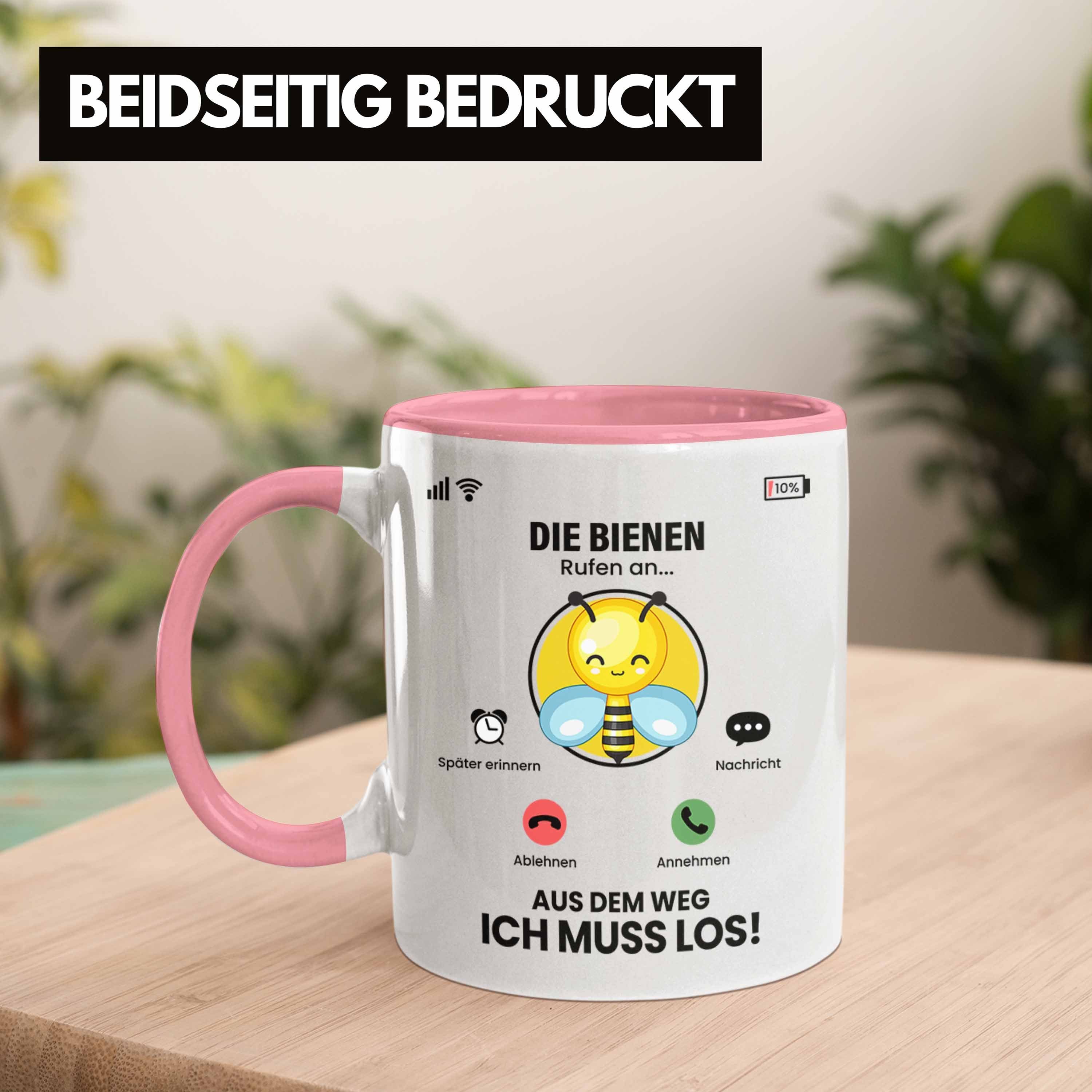 Züchter Bienen für Rufen Trendation Die Besitzer Geschen Tasse Geschenk Bienen Rosa Tasse An