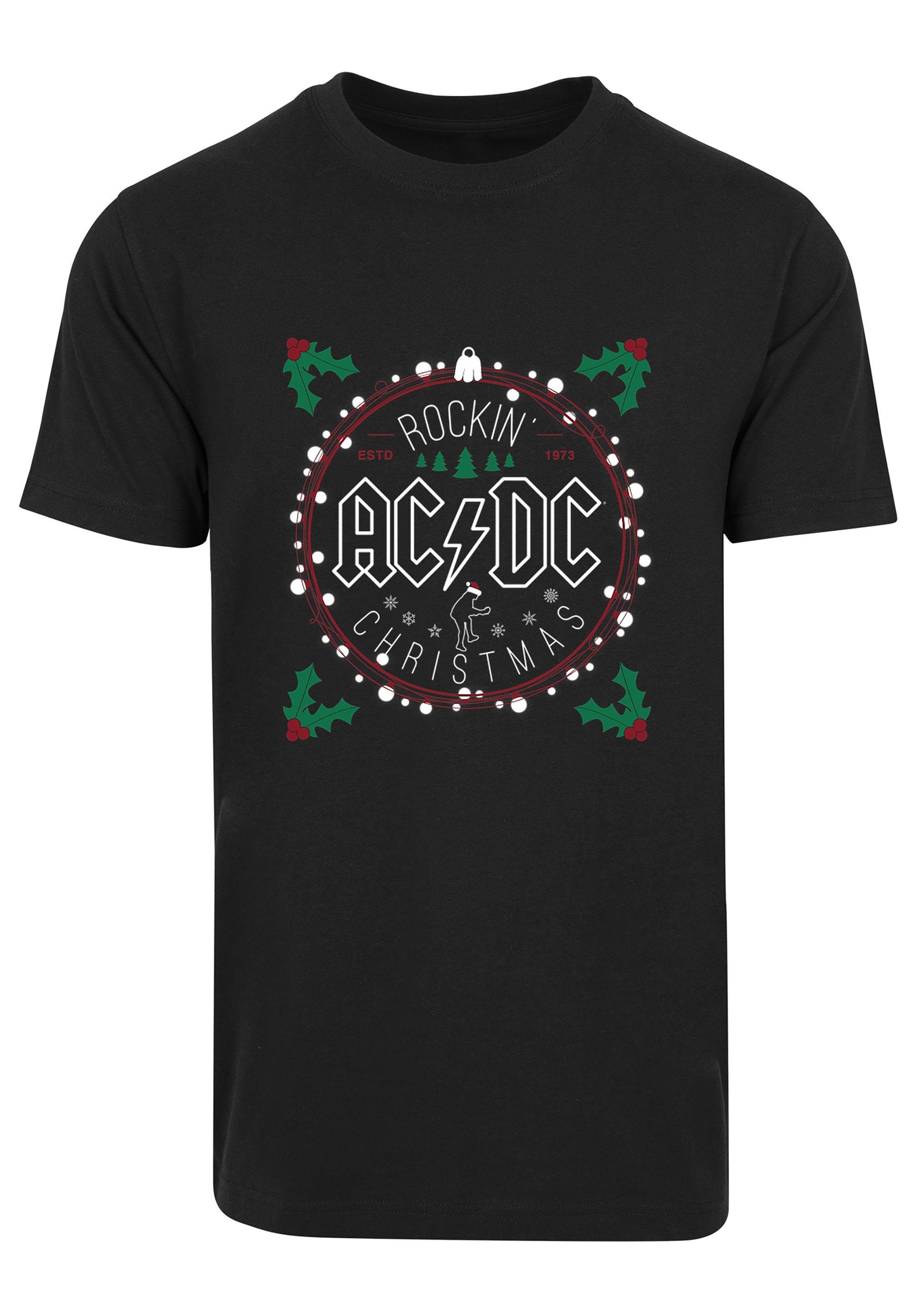F4NT4STIC T-Shirt ACDC & Christmas Kinder Herren für Print Rockin