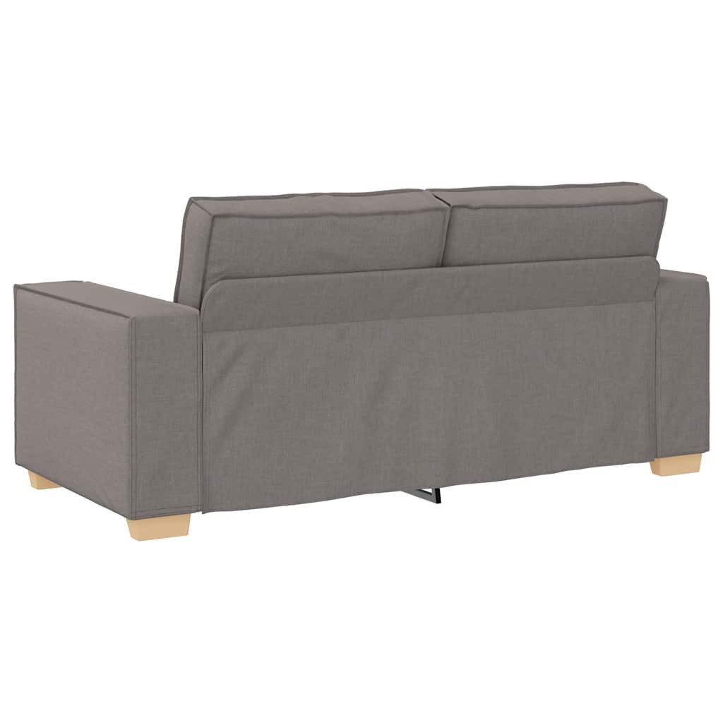 vidaXL Sofa 2-Sitzer Sofa Taupe 140 cm Stoff