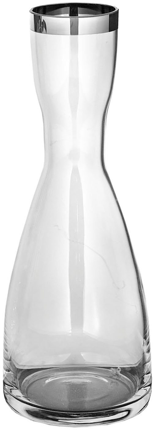 Fink Karaffe PLATINUM, (1-tlg), mit handbemalter Platinumauflage,  Fassungsvermögen 1 Liter, Ein echter Hingucker auf der Festtagstafel