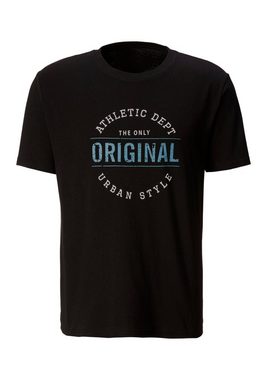 John Devin T-Shirt mit Front-Print und Rundhals-Ausschnitt