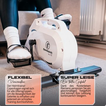 Fjoerdesports Heimtrainer Mini-Heimtrainer, Arm- und Beintrainer, Bewegungstrainer (Seniorentrainer, Trainieren im Home Office, besonders leise, verstellbarer Widerstand, Fitness, Workout, rutschfeste Standfüße, 100 kg max. Benutzergewicht, Pedaltrainer, Bewegungstrainer, Bewegungstherapie, Home Office), LCD-Display, Fitnesstraining, Training am Schreibtisch