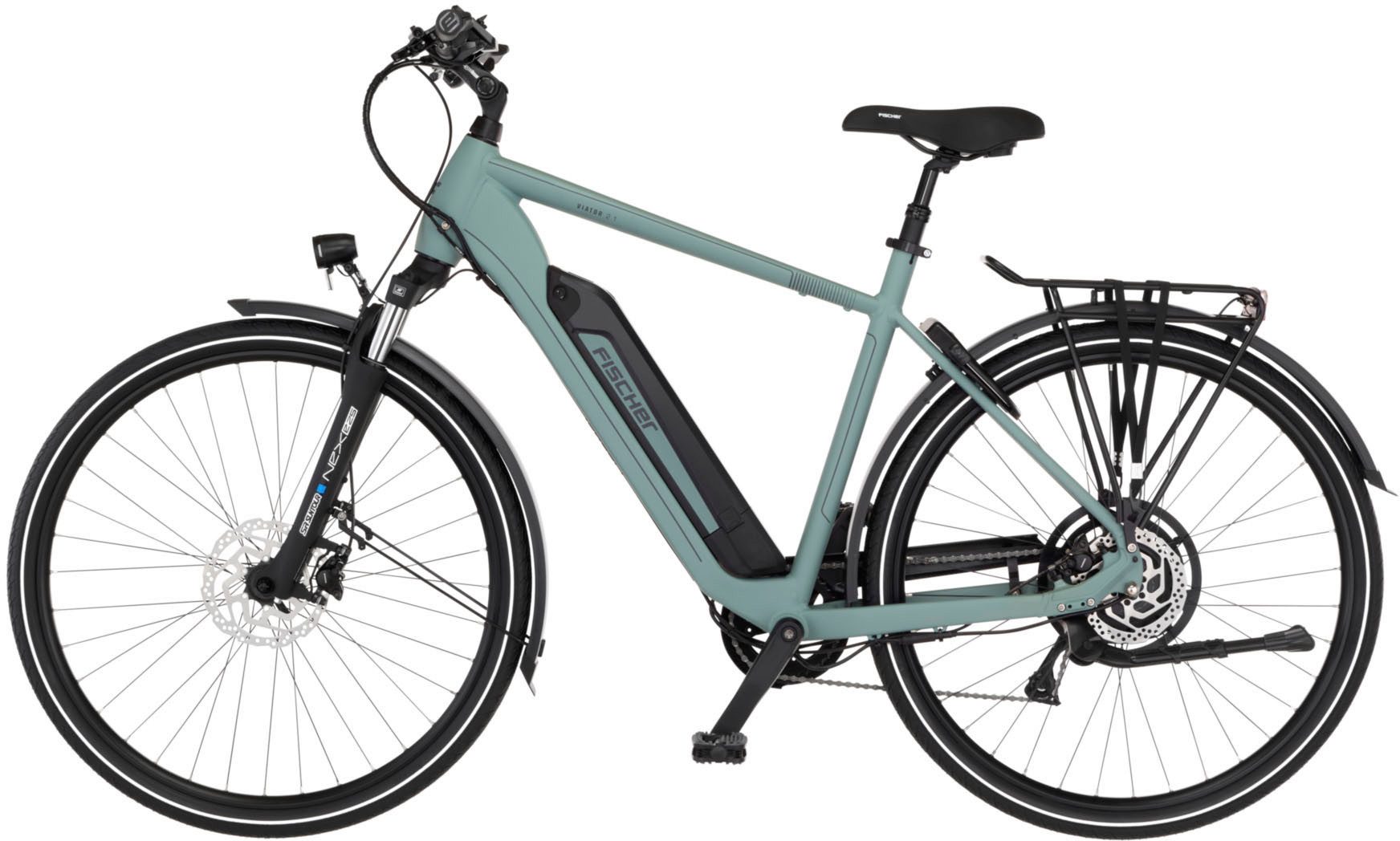 FISCHER Fahrrad E-Bike Trekkingrad VIATOR 2.1 459 55 ACTIVE, 8 Gang Shimano ACERA Schaltwerk, Heckmotor, 459 Wh, (mit Akku-Ladegerät, mit Werkzeug), Pedelec, Elektrofahrrad für Damen und Herren