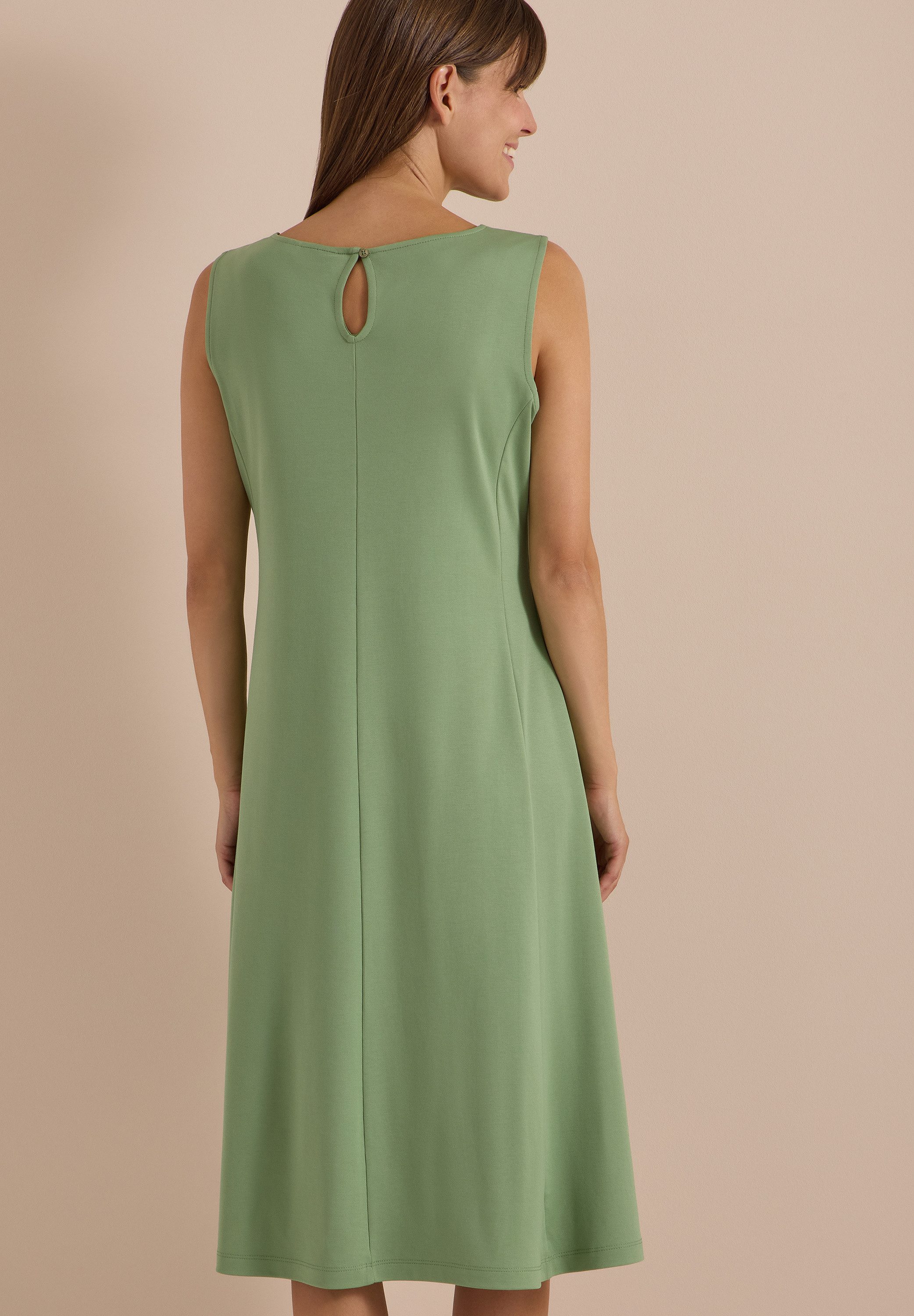 CECIL Midikleid Ärmelloses Sommerkleid mit Rundhals und Jersey