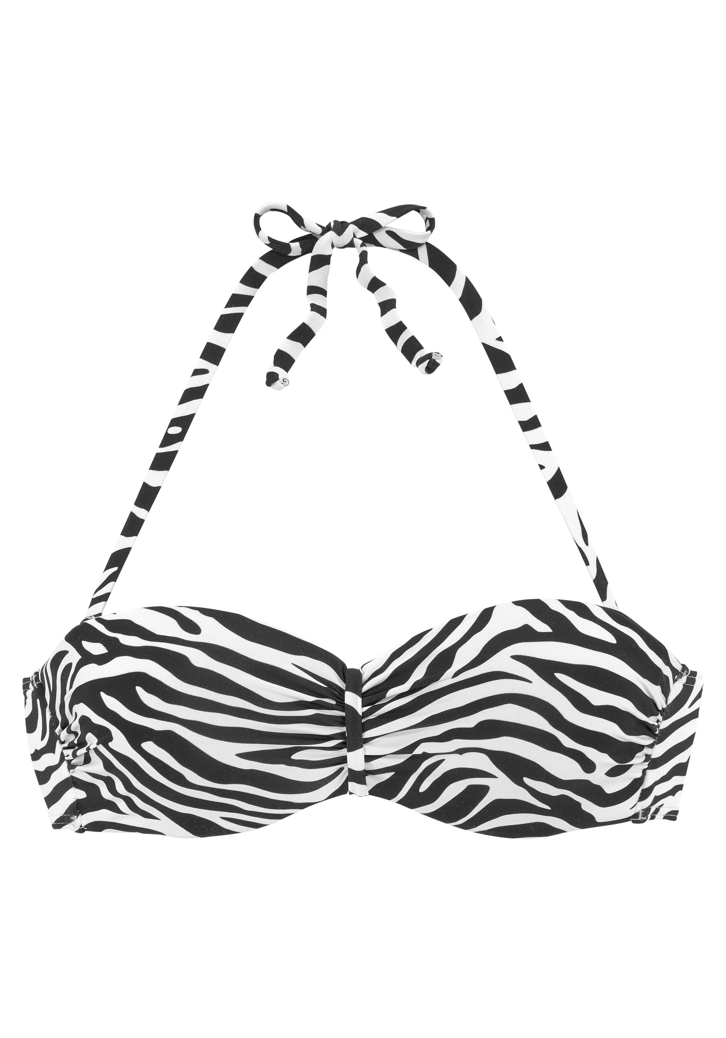 Venice Beach Bügel-Bandeau-Bikini-Top Fjella, in zweifarbiger Animal-Optik günstig online kaufen