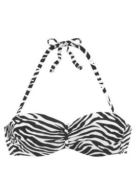 Venice Beach Bügel-Bandeau-Bikini-Top Fjella, in zweifarbiger Animal-Optik